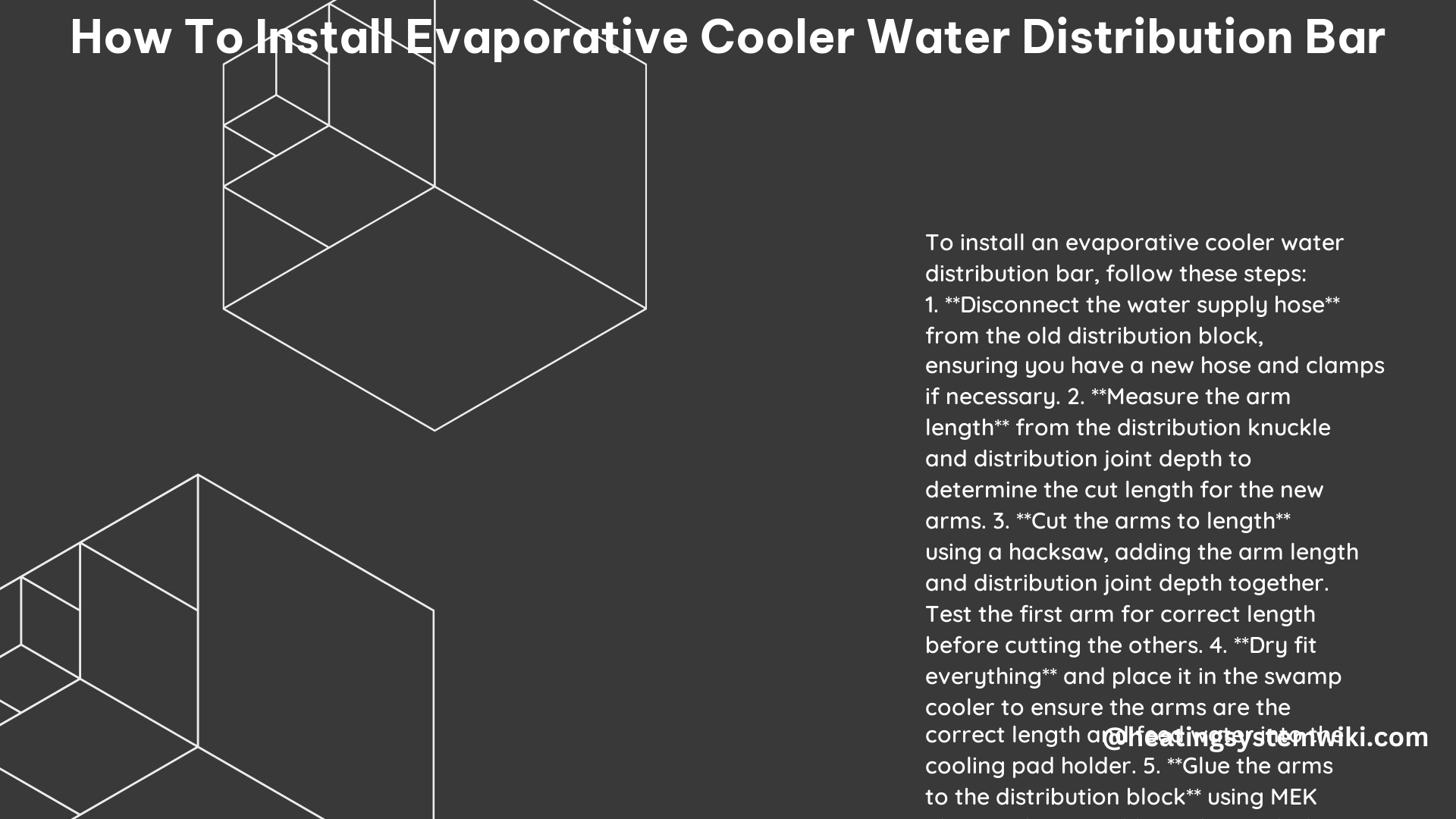 How to Install Evaporative Cooler Water Distribution Bar