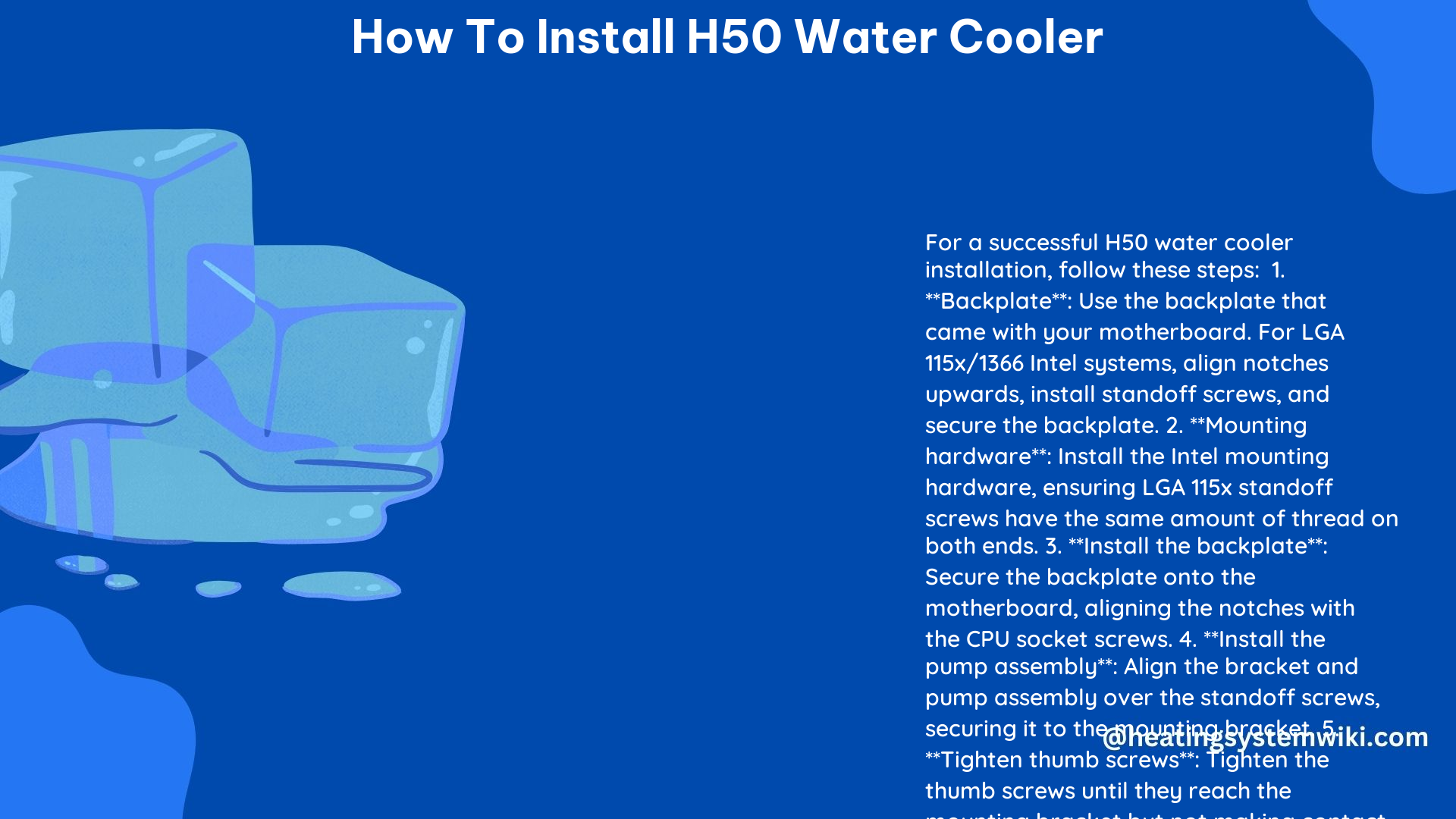How to Install H50 Water Cooler
