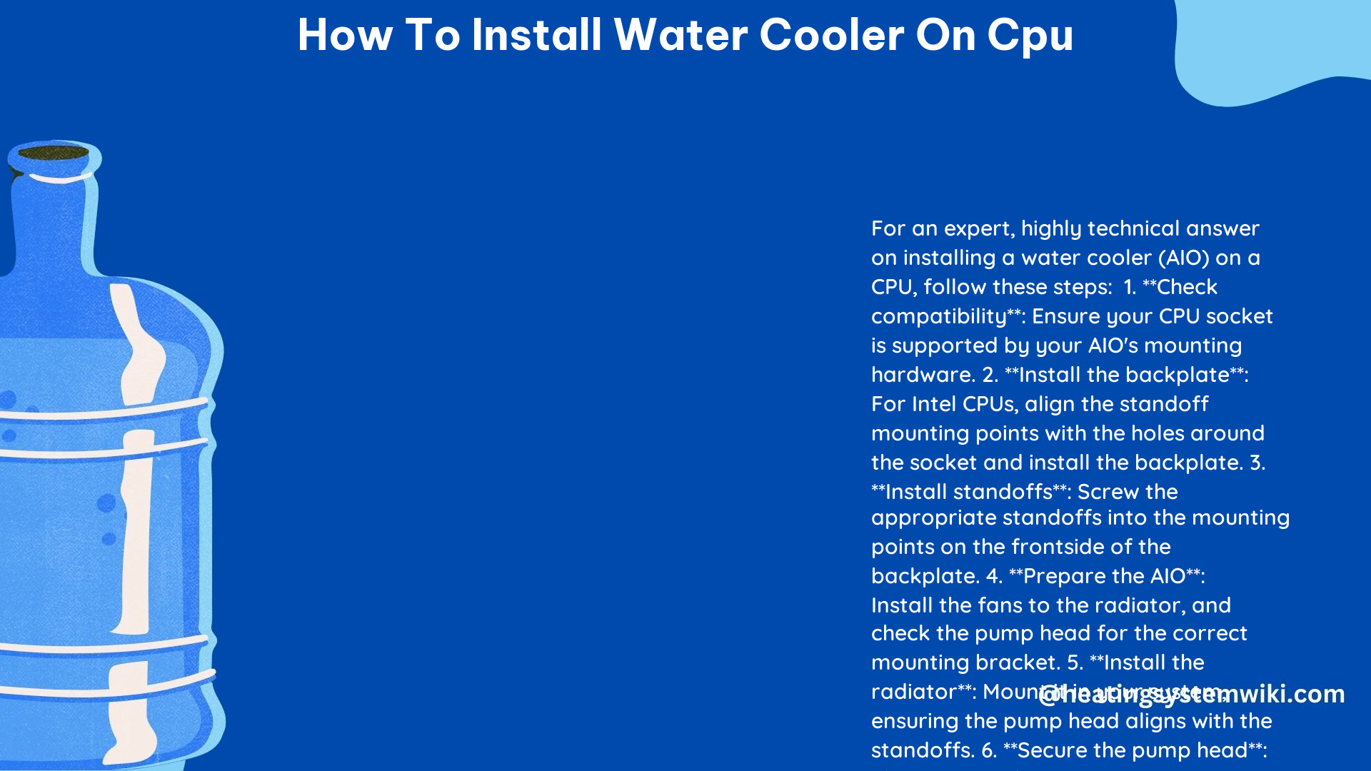 How to Install Water Cooler on CPU
