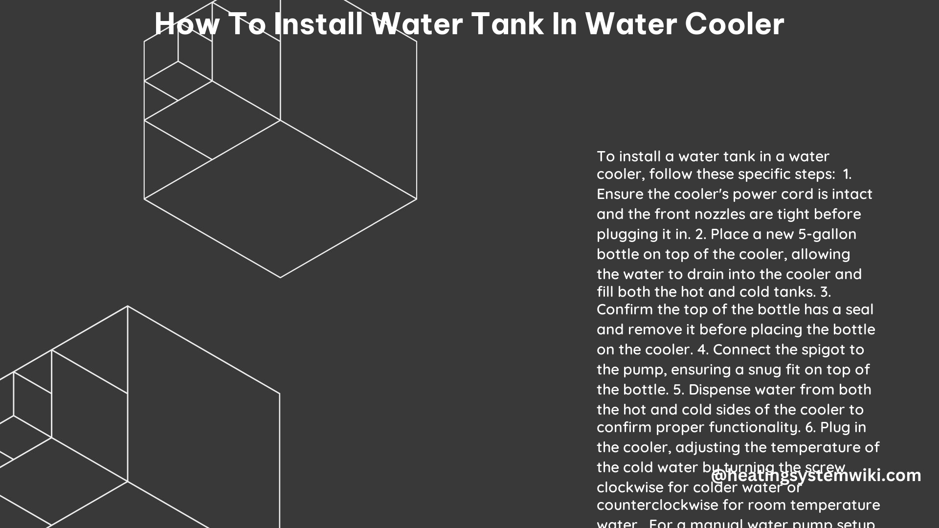 How to Install Water Tank in Water Cooler