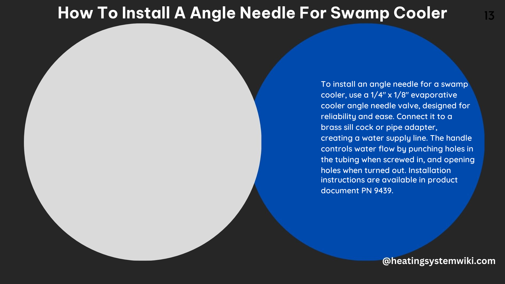 How to Install a Angle Needle for Swamp Cooler