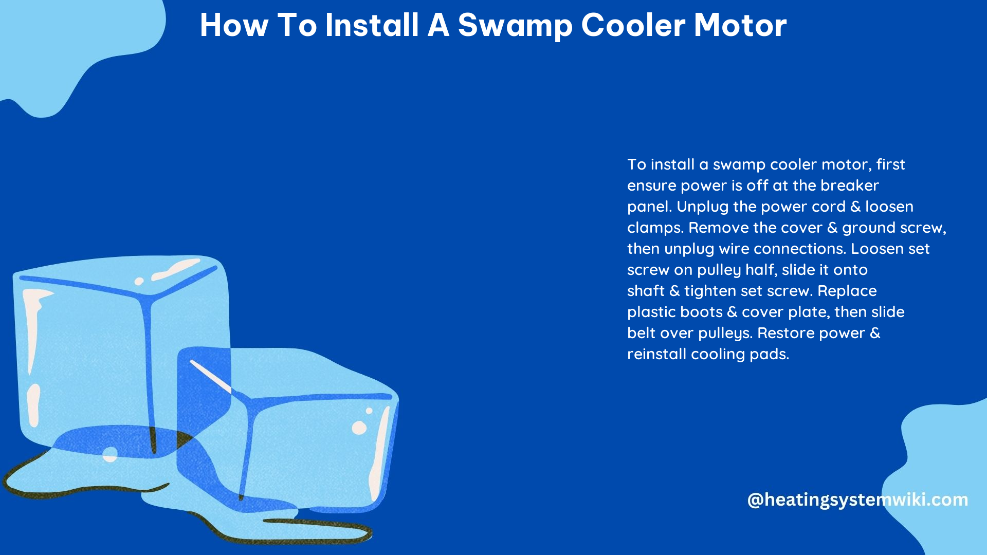 How to Install a Swamp Cooler Motor