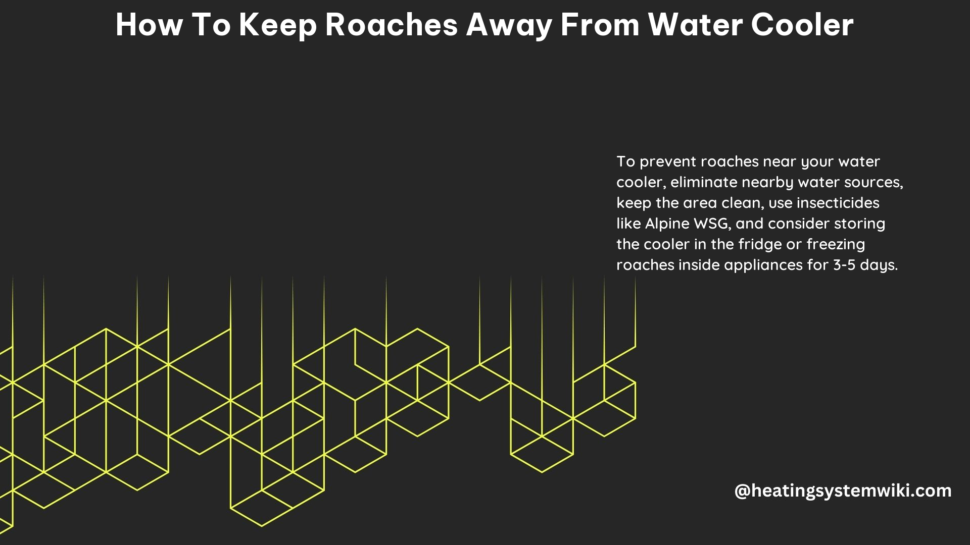 How to Keep Roaches Away From Water Cooler