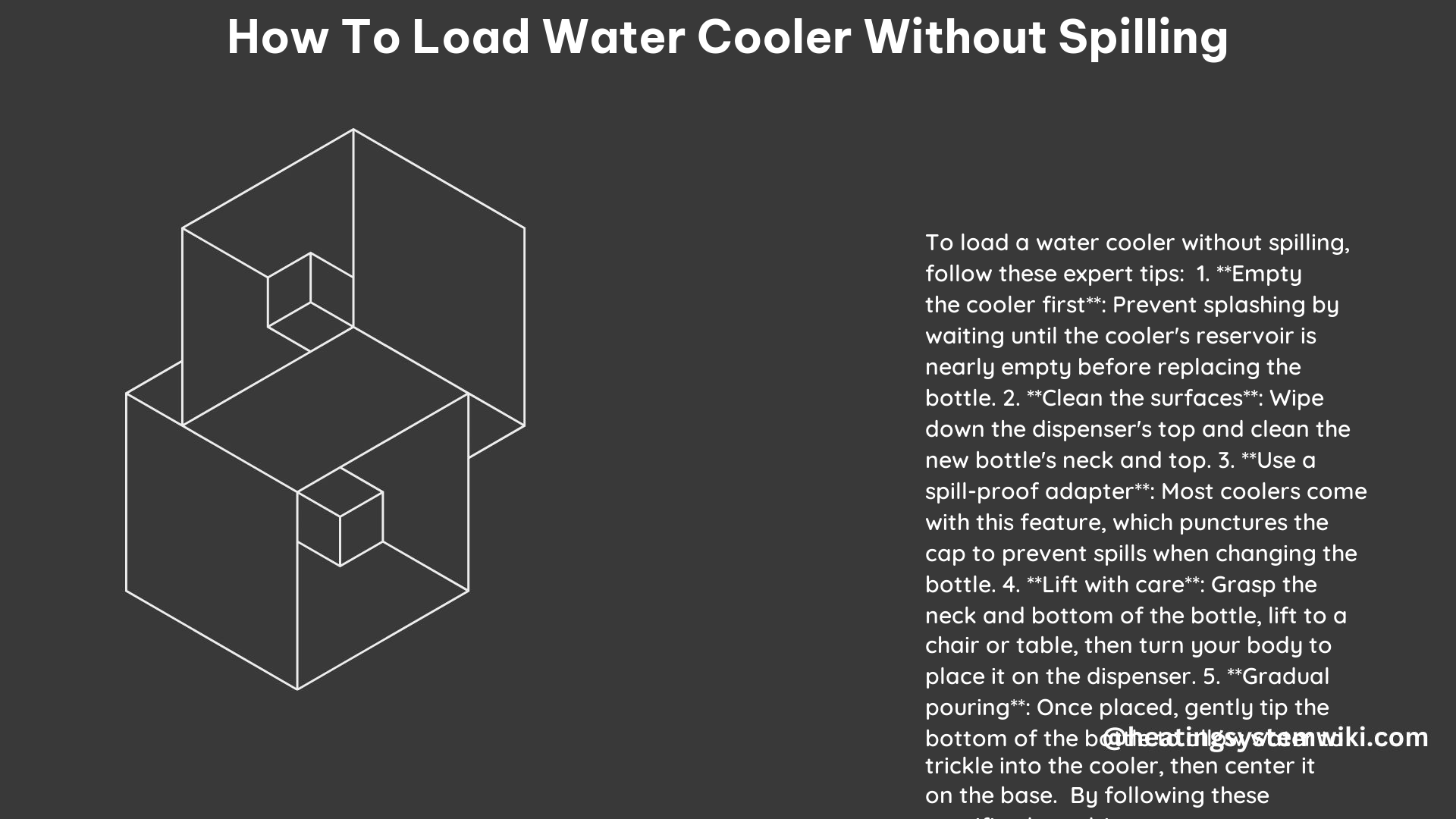 How to Load Water Cooler Without Spilling
