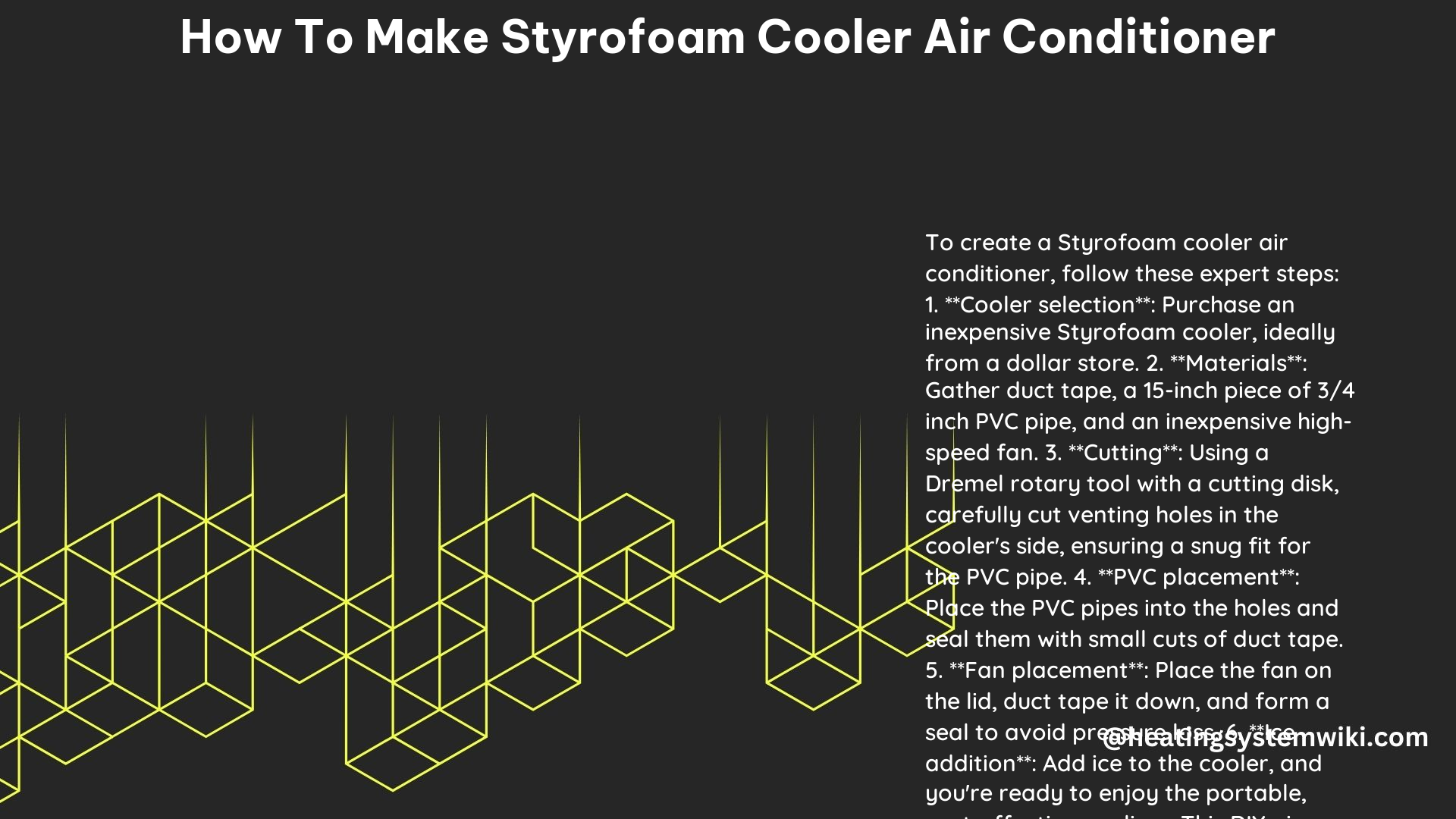 How to Make Styrofoam Cooler Air Conditioner