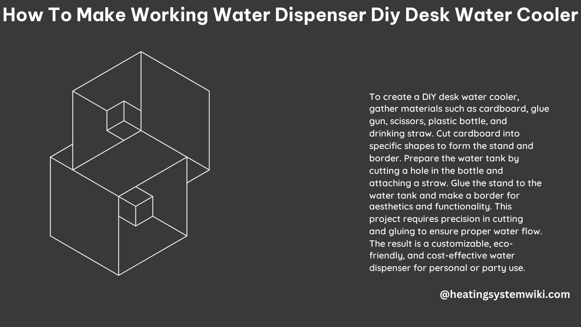 How to Make Working Water Dispenser DIY Desk Water Cooler