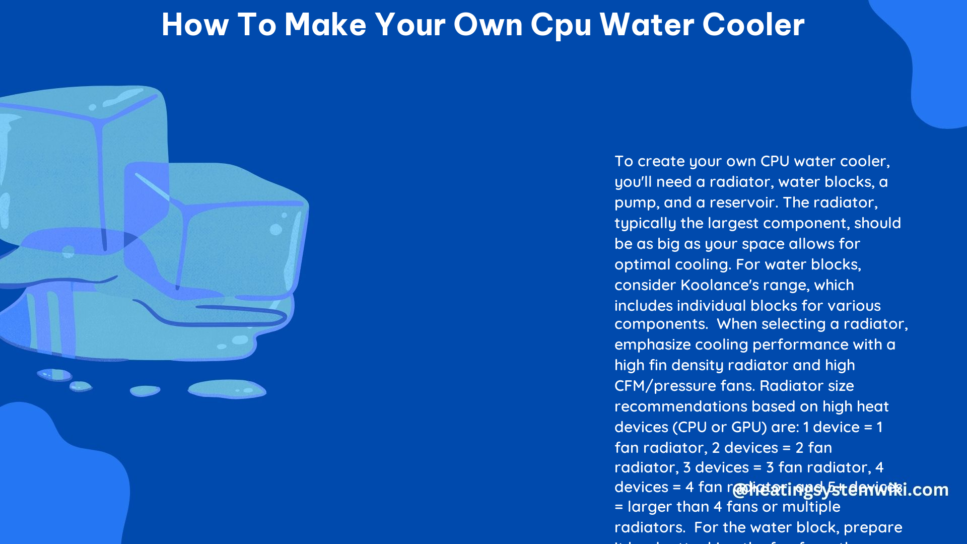 How to Make Your Own CPU Water Cooler