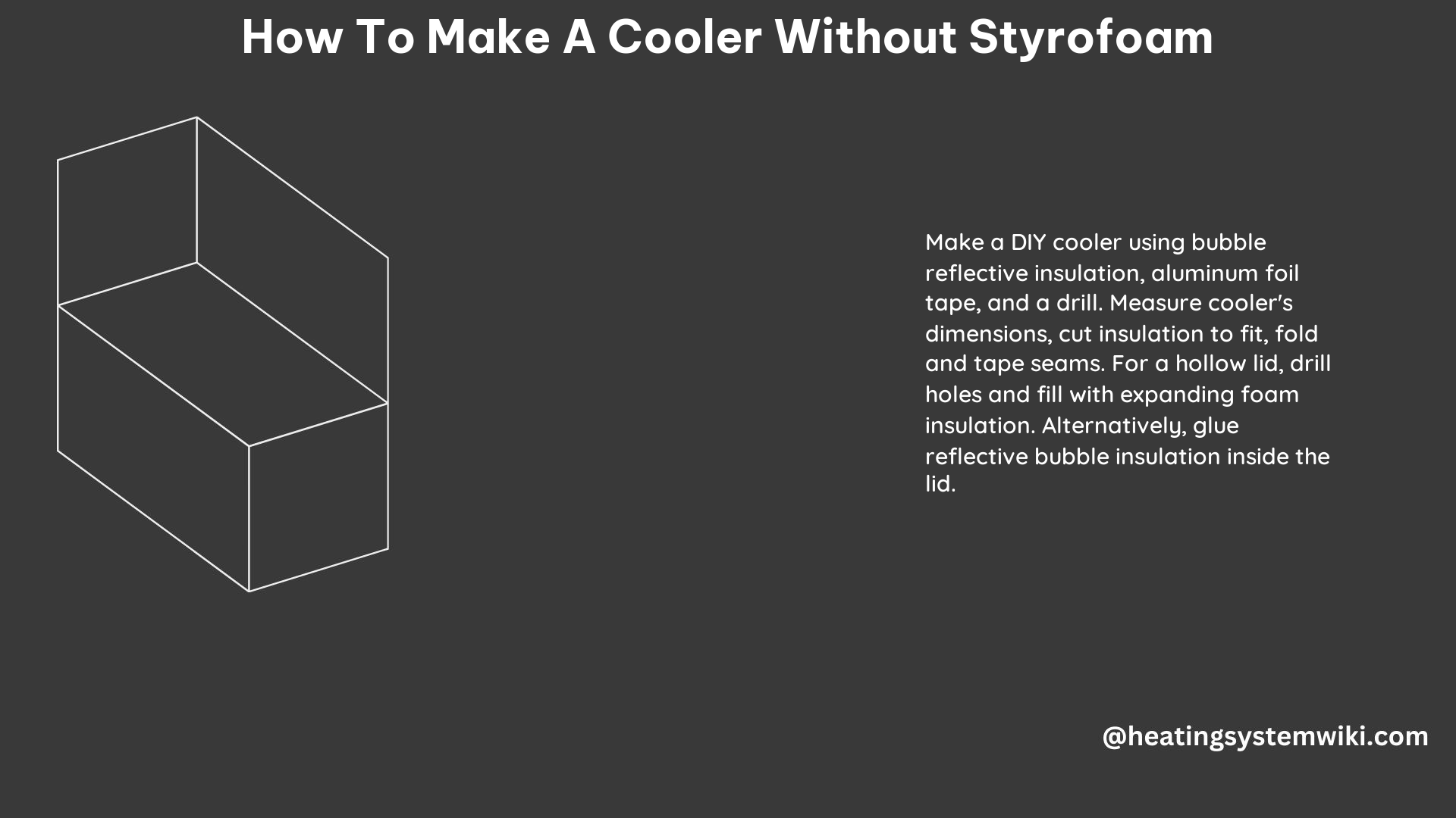 How to Make a Cooler Without Styrofoam