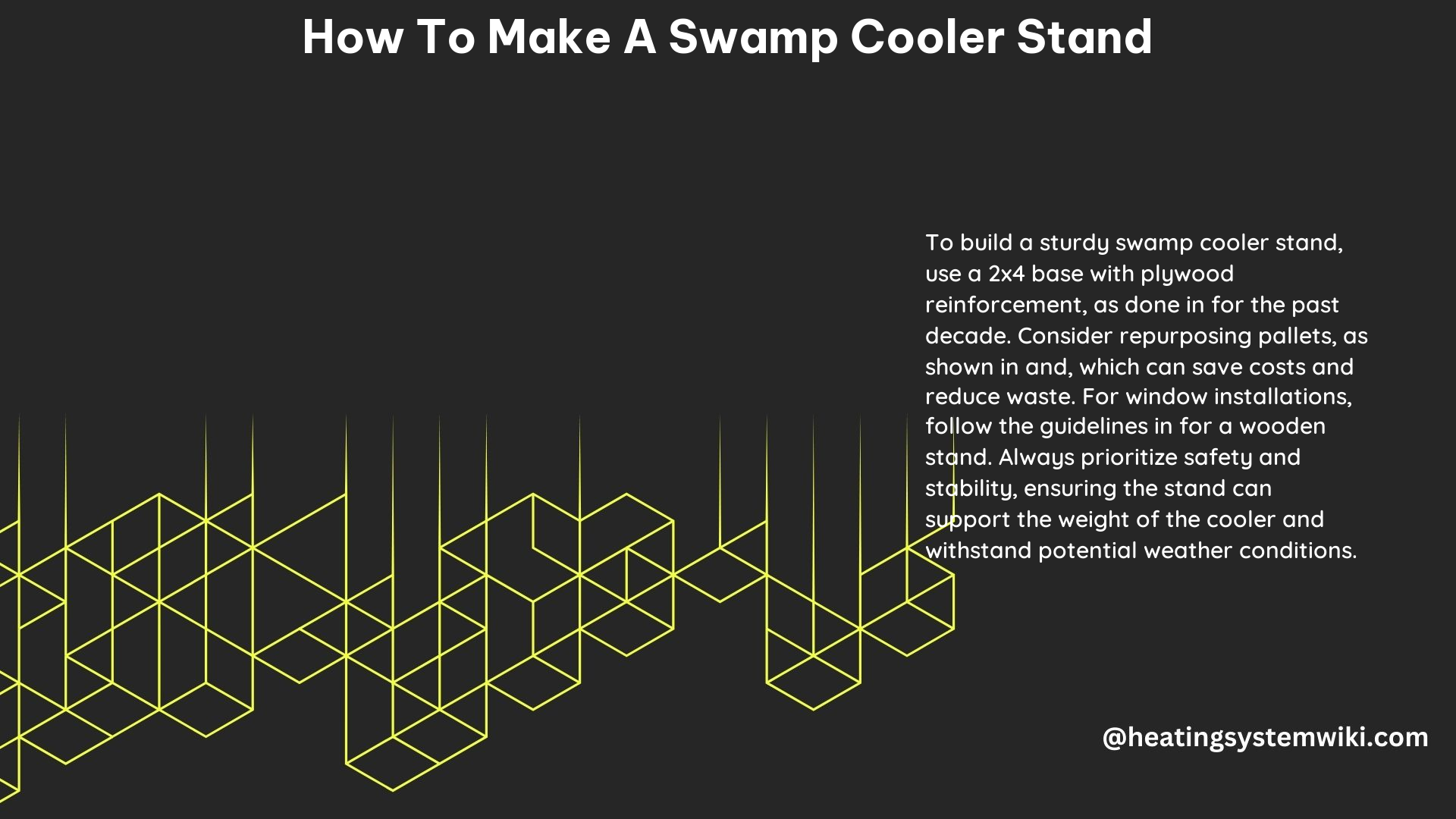 How to Make a Swamp Cooler Stand
