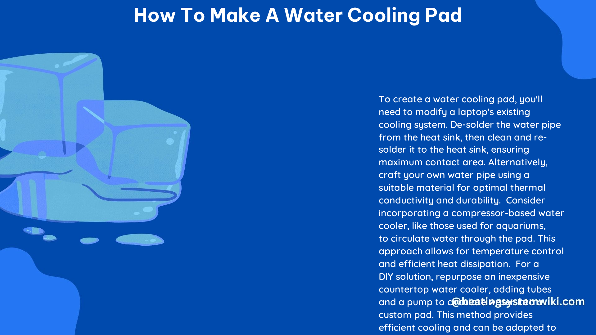 How to Make a Water Cooling Pad