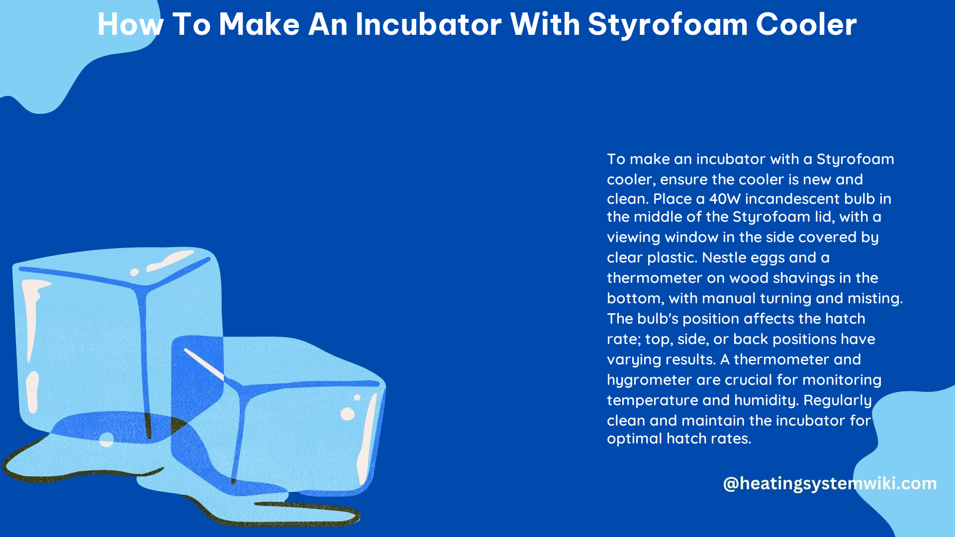 How to Make an Incubator With Styrofoam Cooler