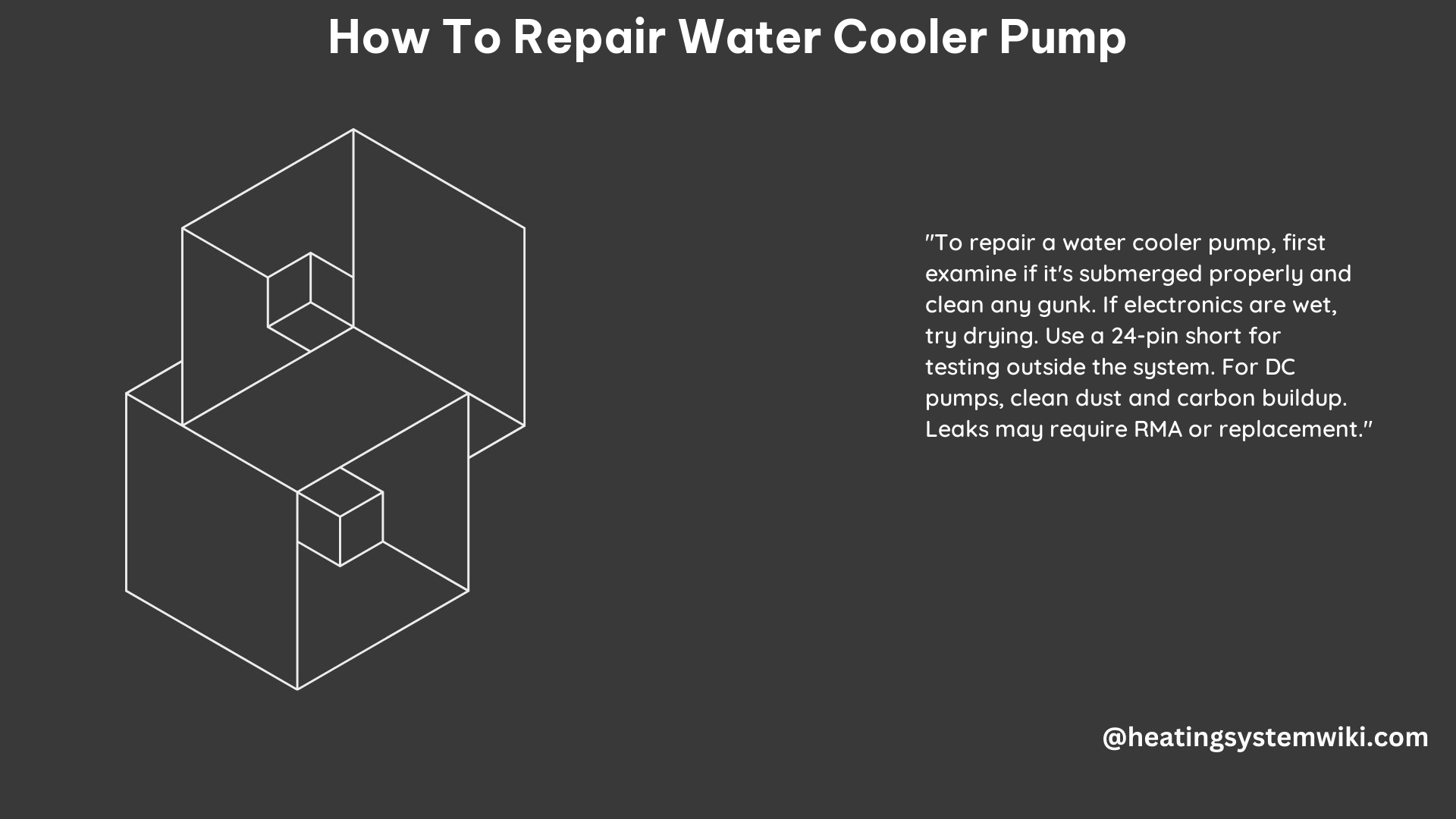 How to Repair Water Cooler Pump