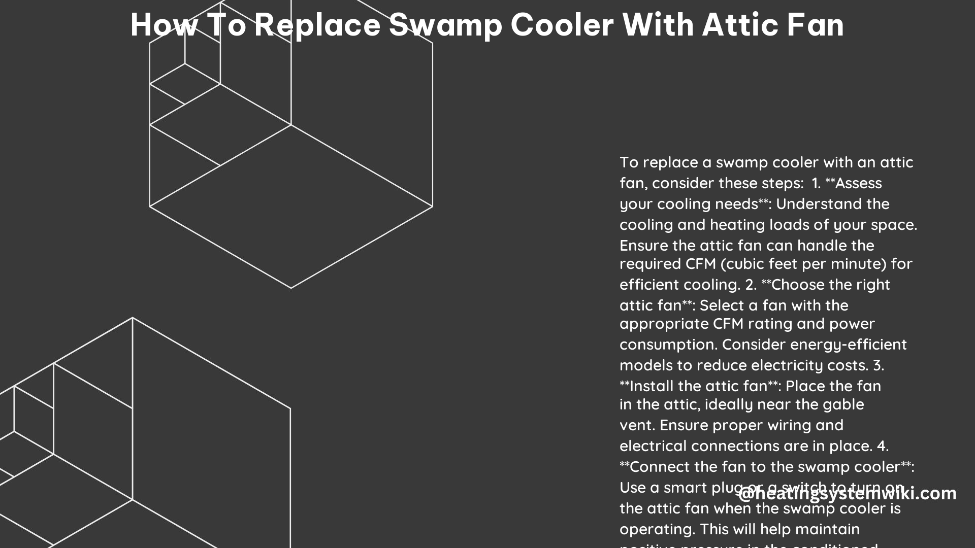 How to Replace Swamp Cooler With Attic Fan