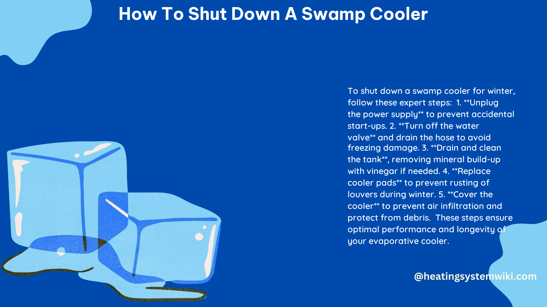 How to Shut down a Swamp Cooler