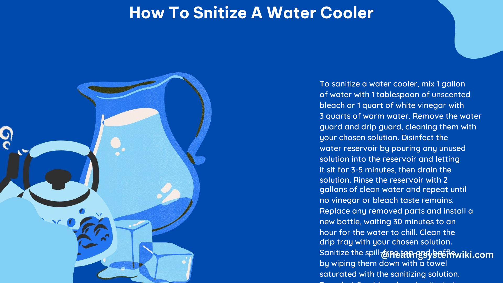 How to Snitize a Water Cooler