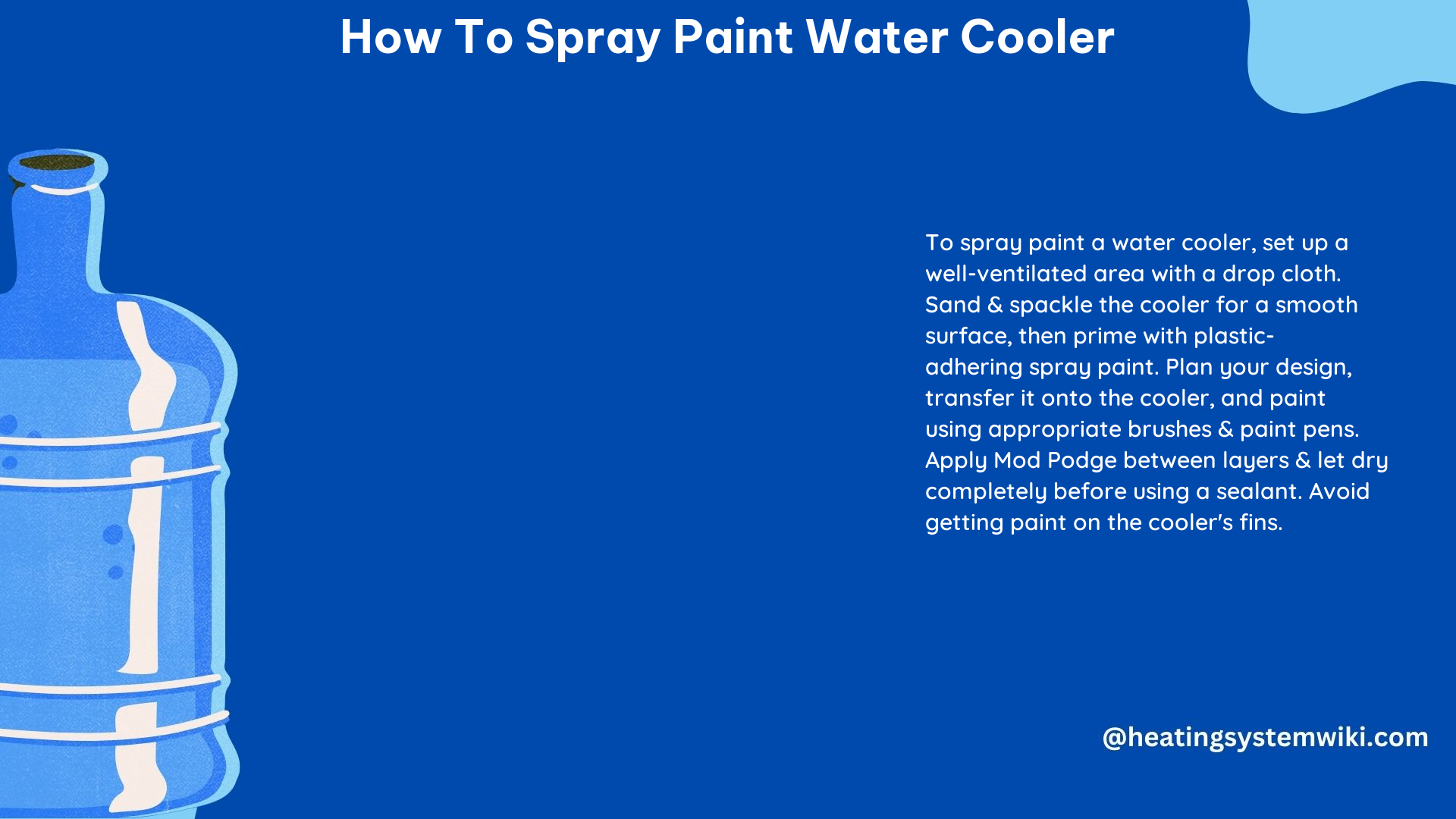 How to Spray Paint Water Cooler