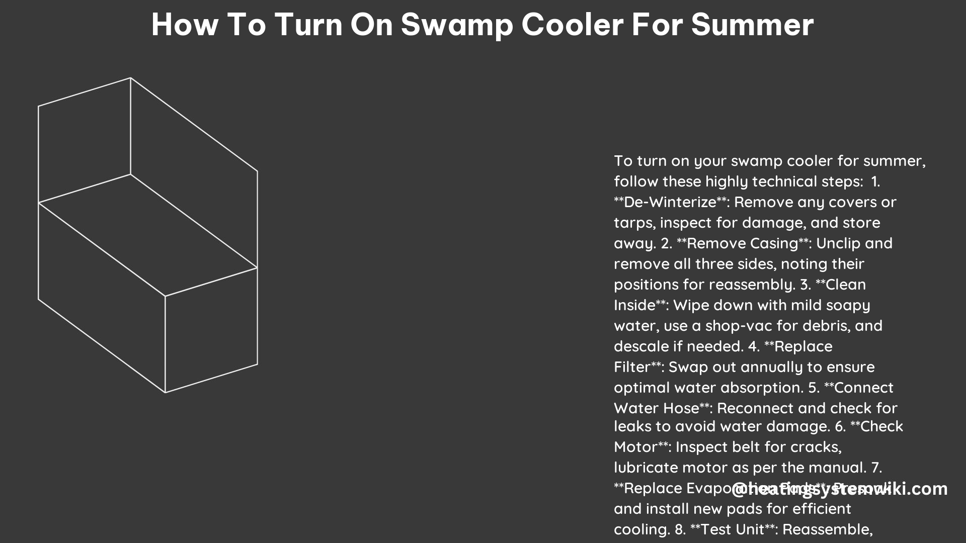 How to Turn on Swamp Cooler for Summer