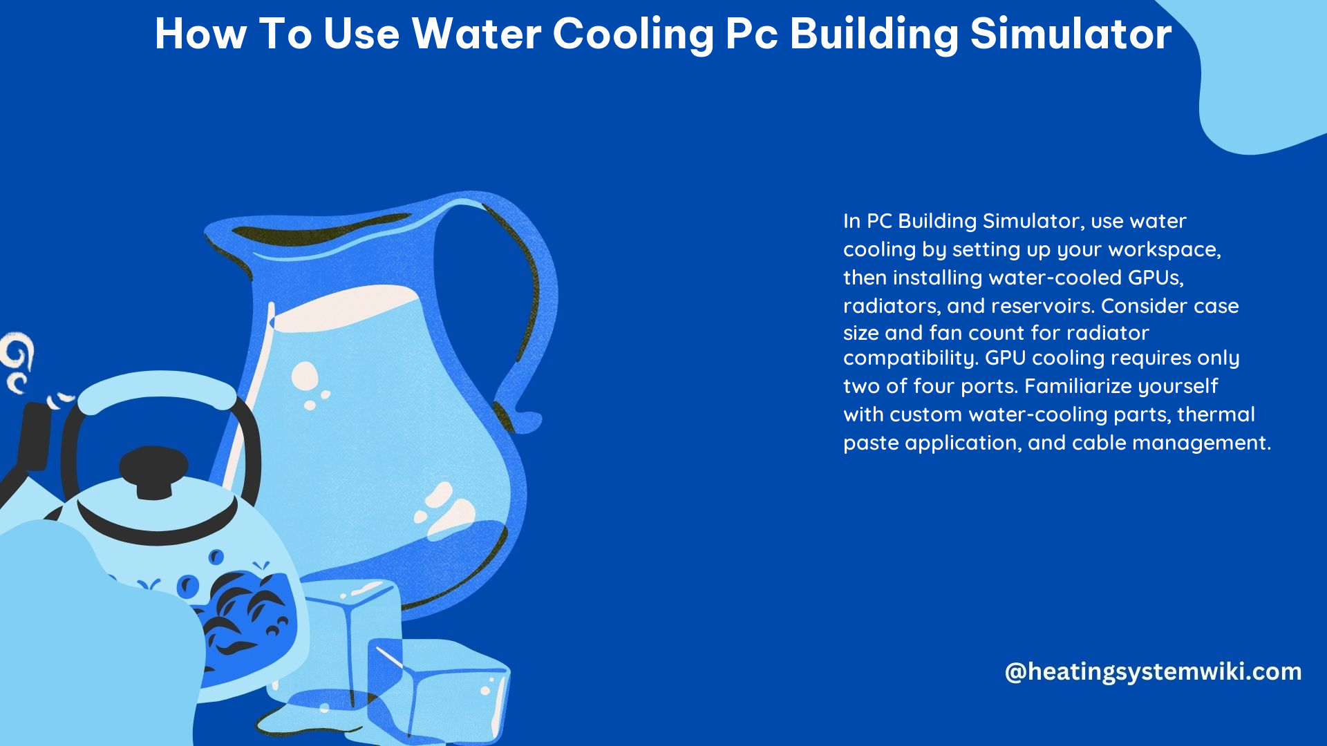 How to Use Water Cooling PC Building Simulator