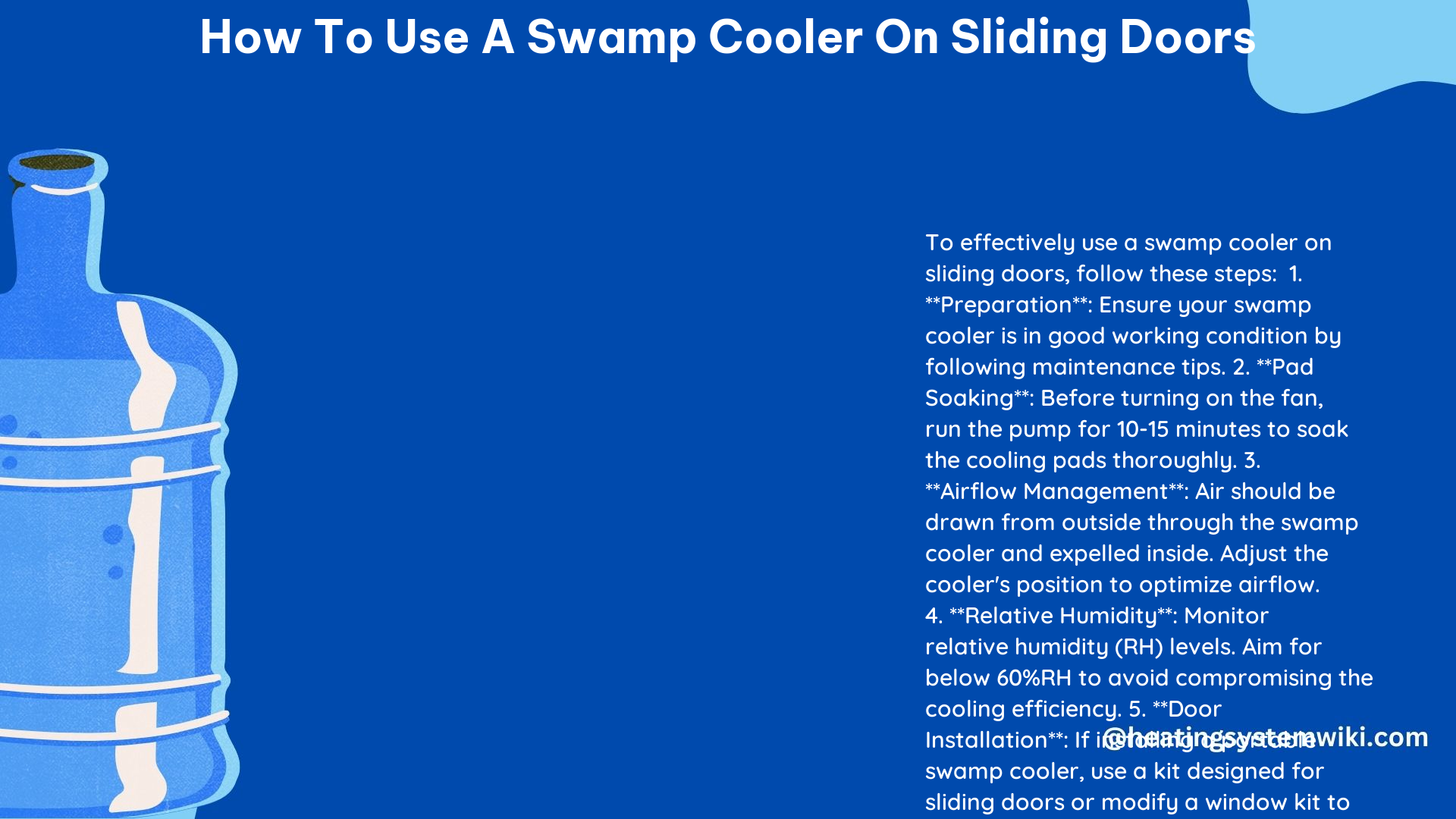 How to Use a Swamp Cooler on Sliding Doors