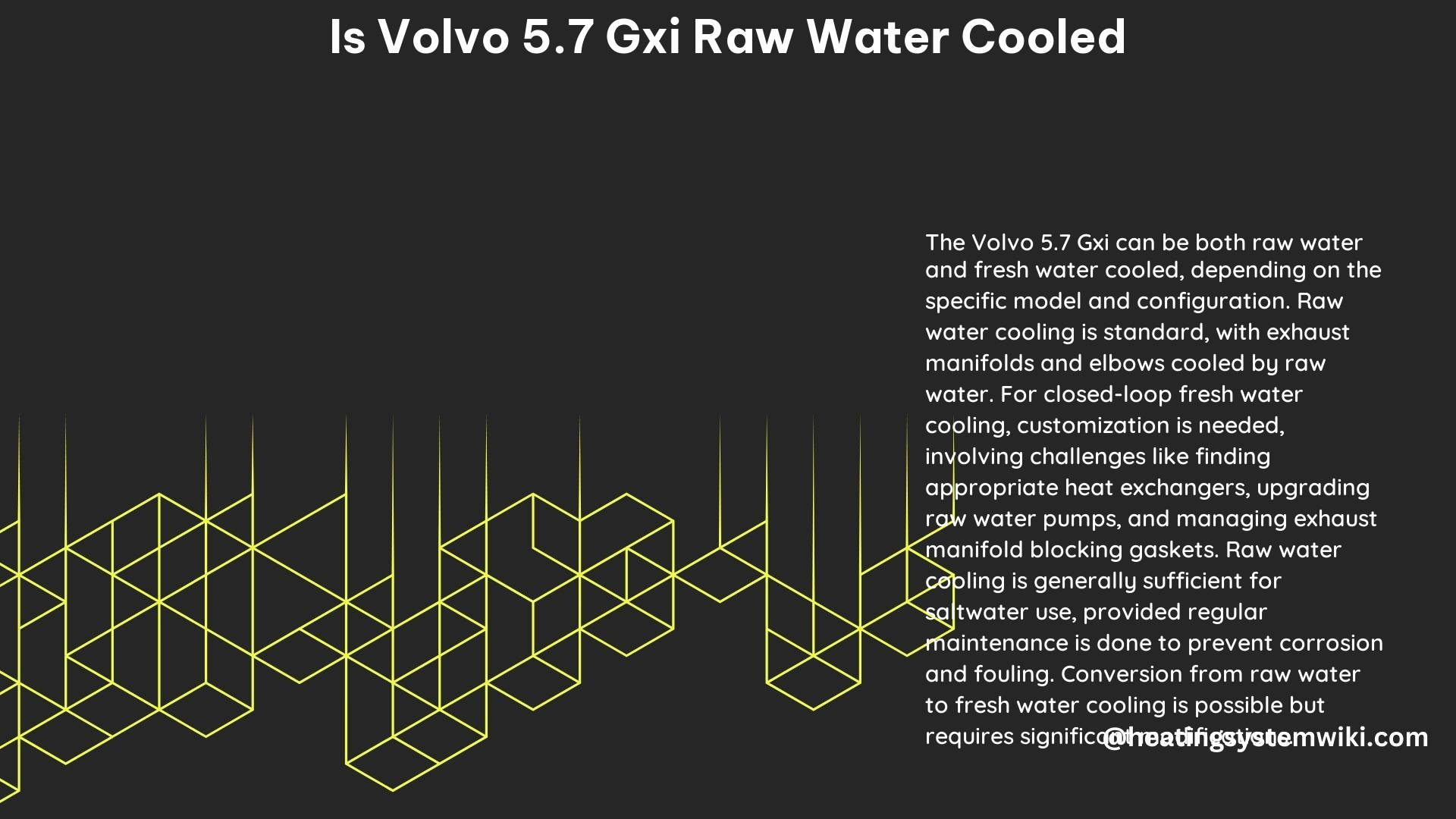 Is Volvo 5.7 Gxi Raw Water Cooled