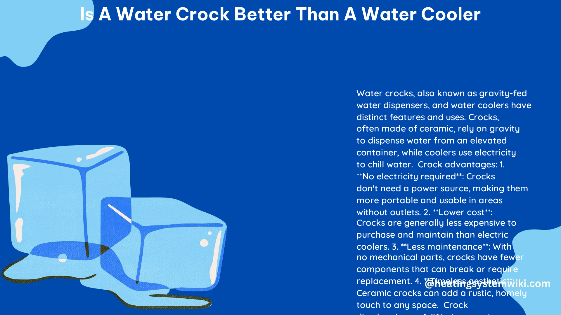 Is a Water Crock Better Than a Water Cooler
