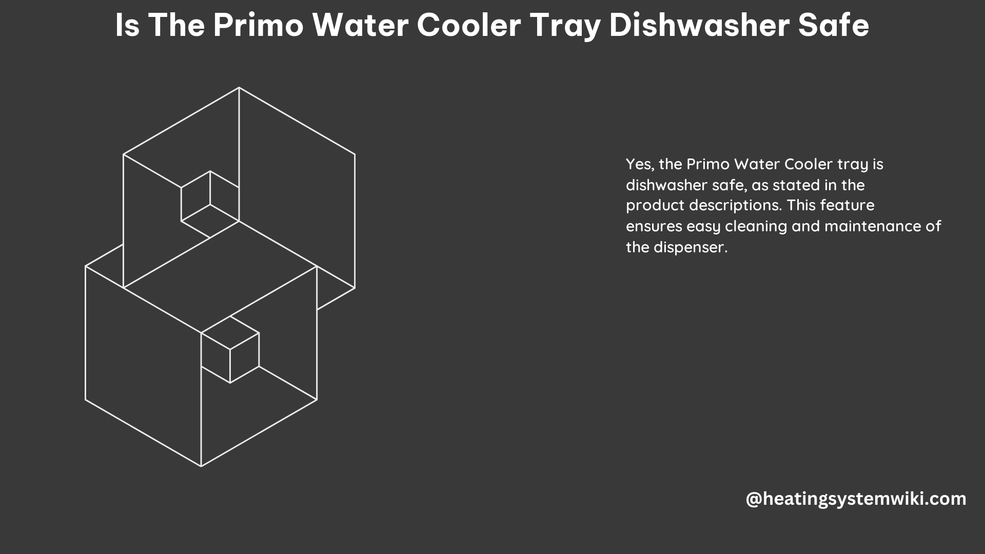 Is the Primo Water Cooler Tray Dishwasher Safe