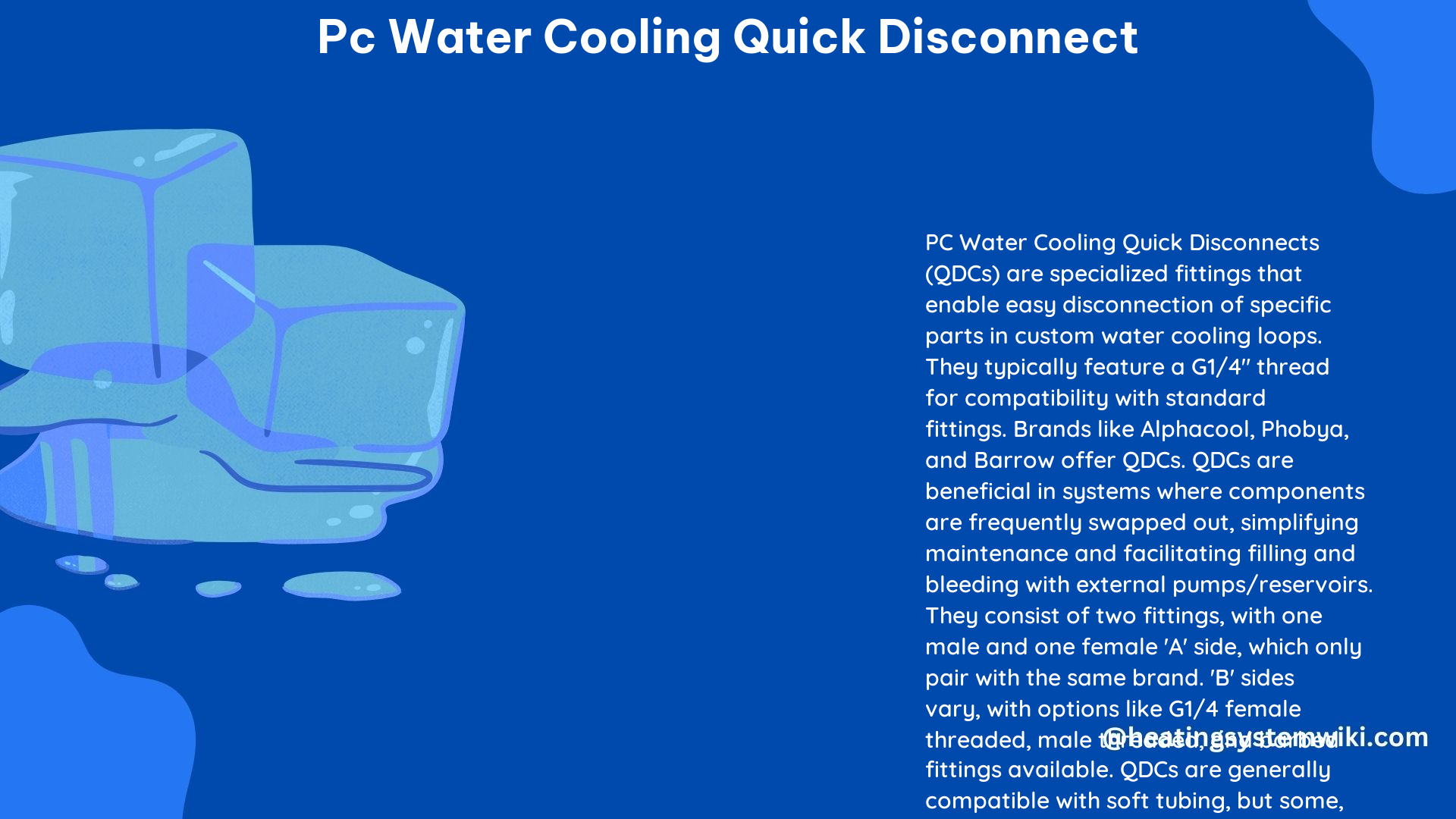 PC Water Cooling Quick Disconnect