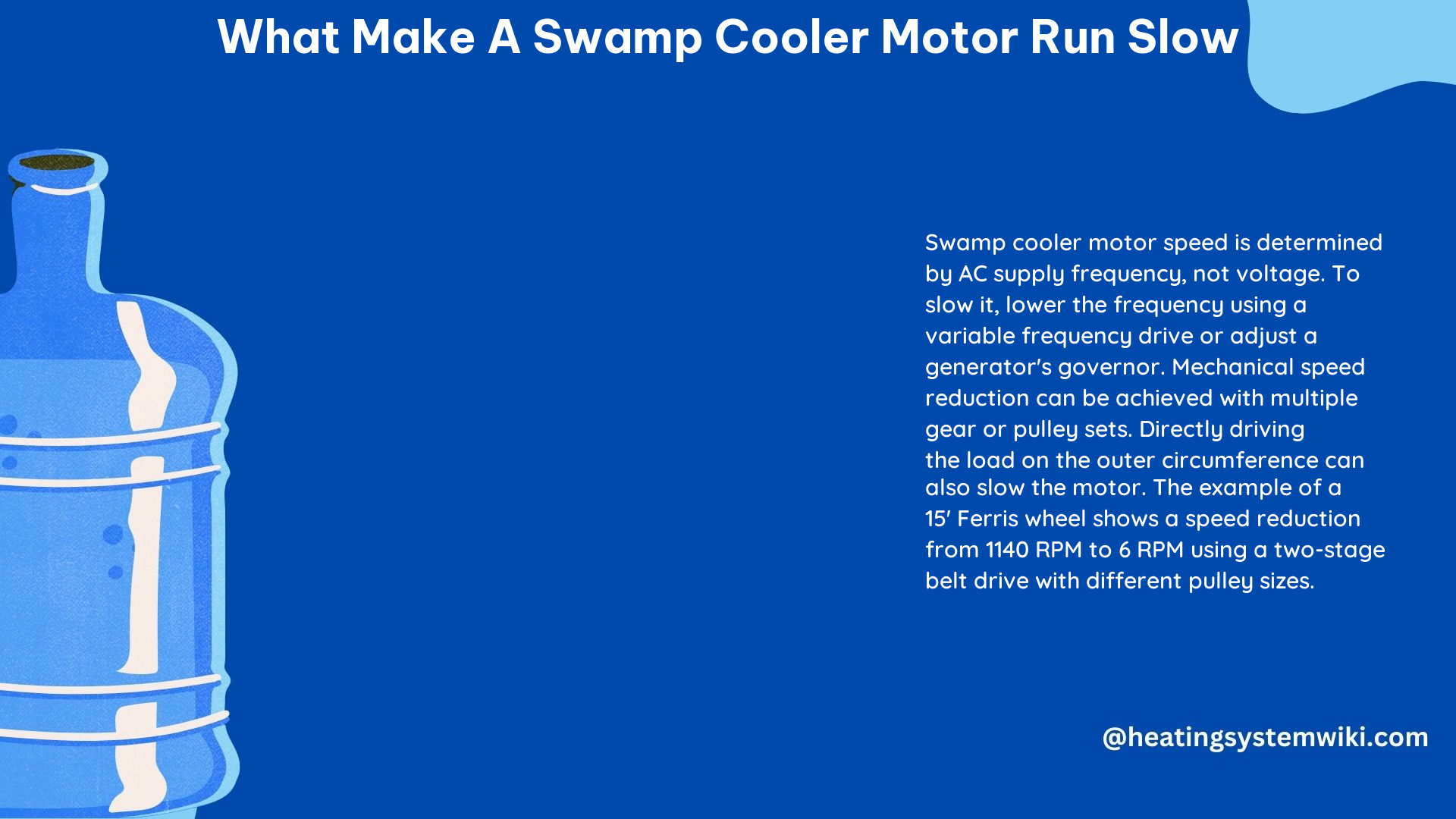 What Make a Swamp Cooler Motor Run Slow