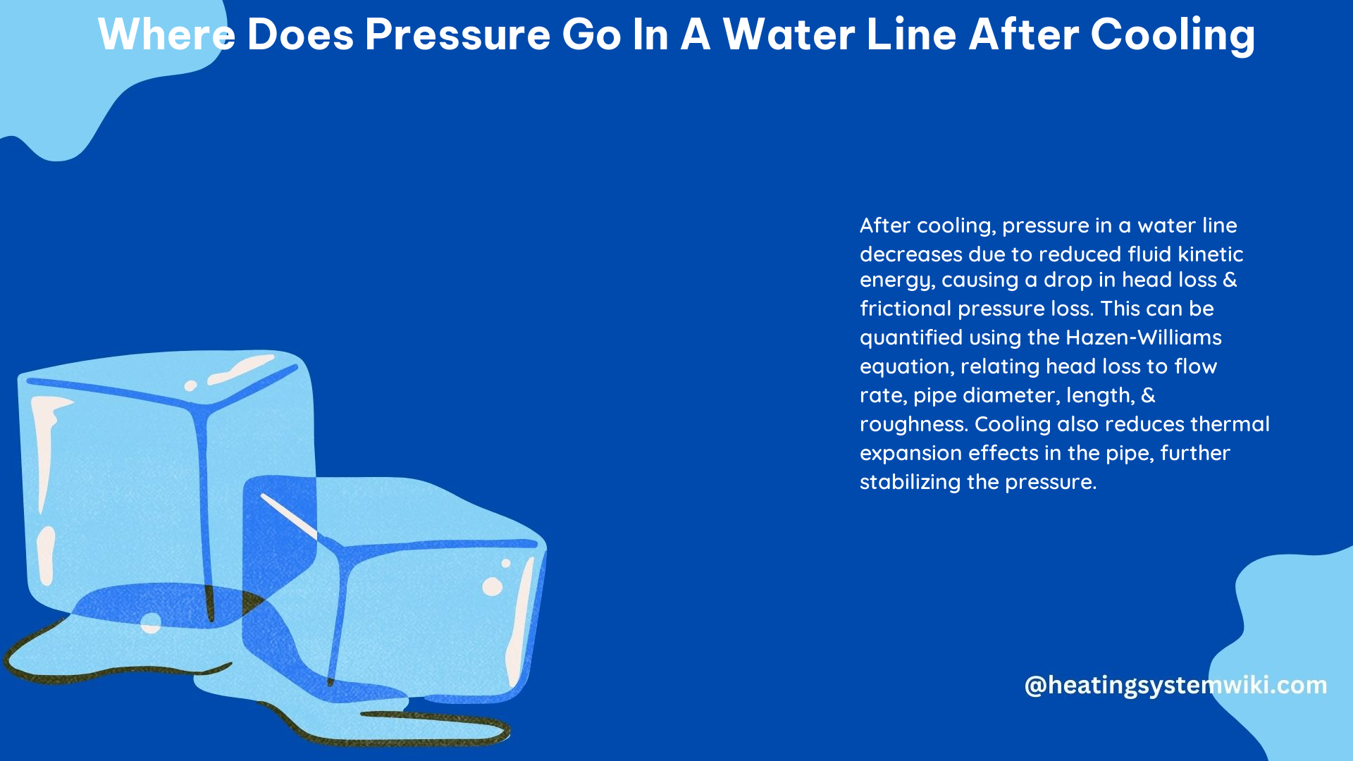 Where Does Pressure Go In a Water Line After Cooling