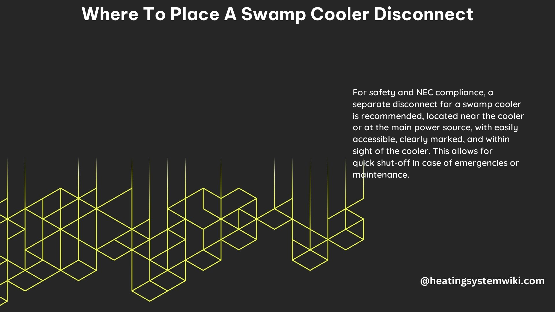 Where to Place a Swamp Cooler Disconnect