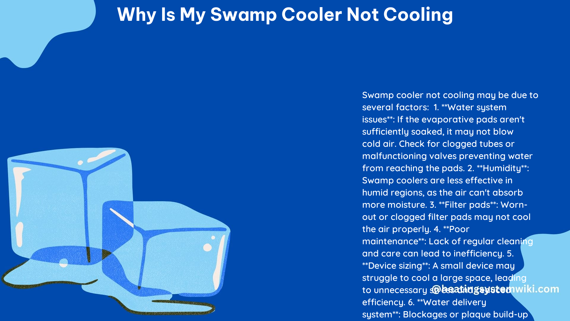 Why Is My Swamp Cooler Not Cooling