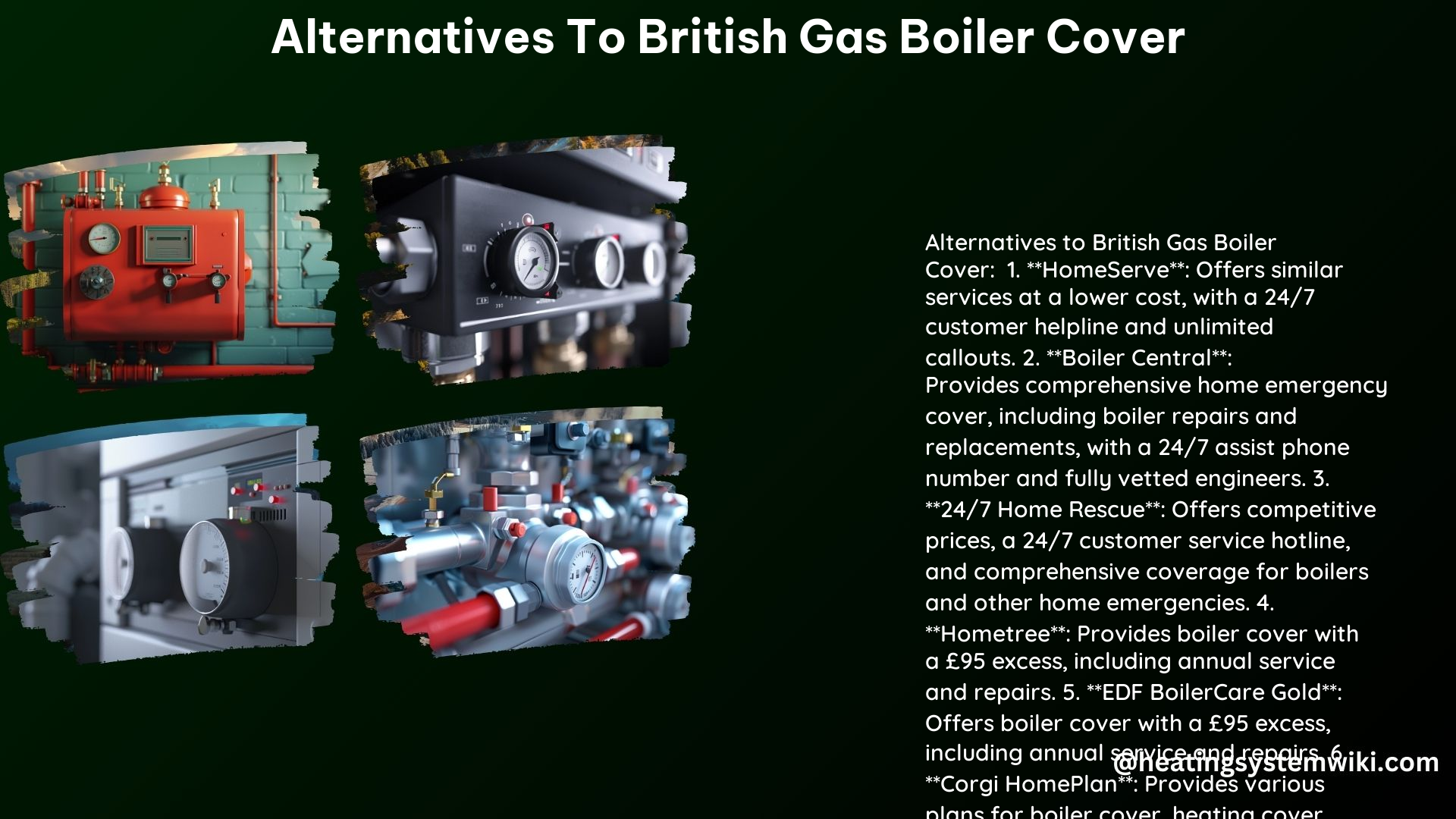 Alternatives to British Gas Boiler Cover