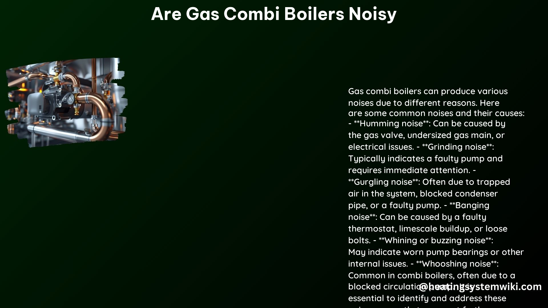 Are Gas Combi Boilers Noisy