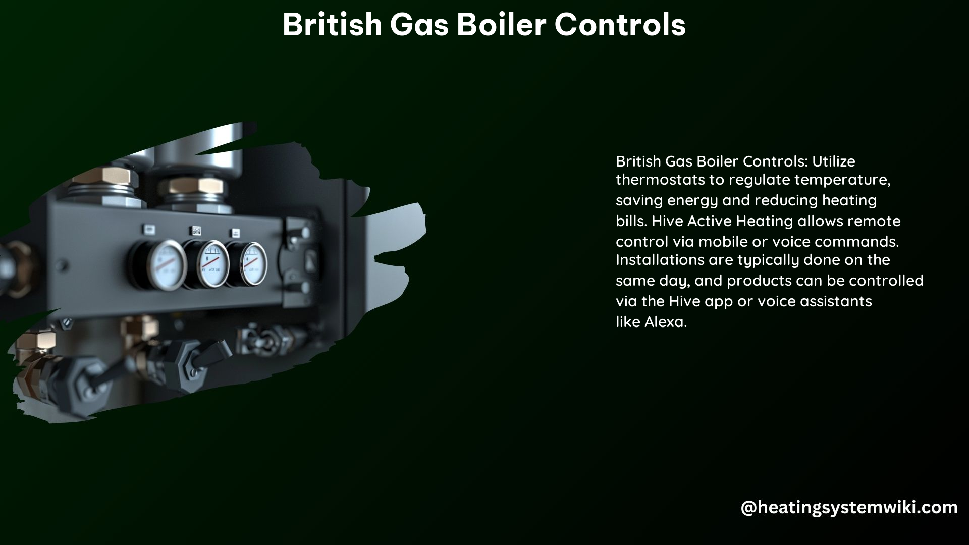 British Gas Boiler Controls