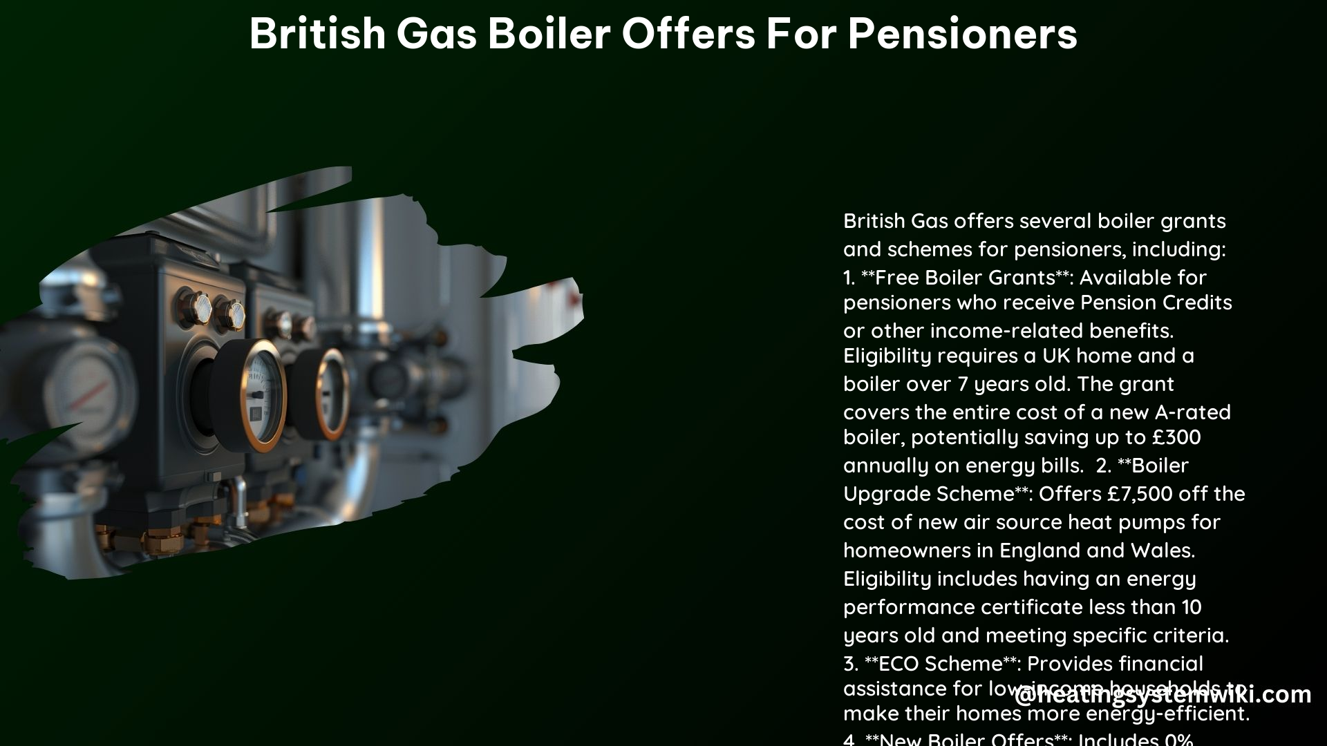 British Gas Boiler Offers for Pensioners