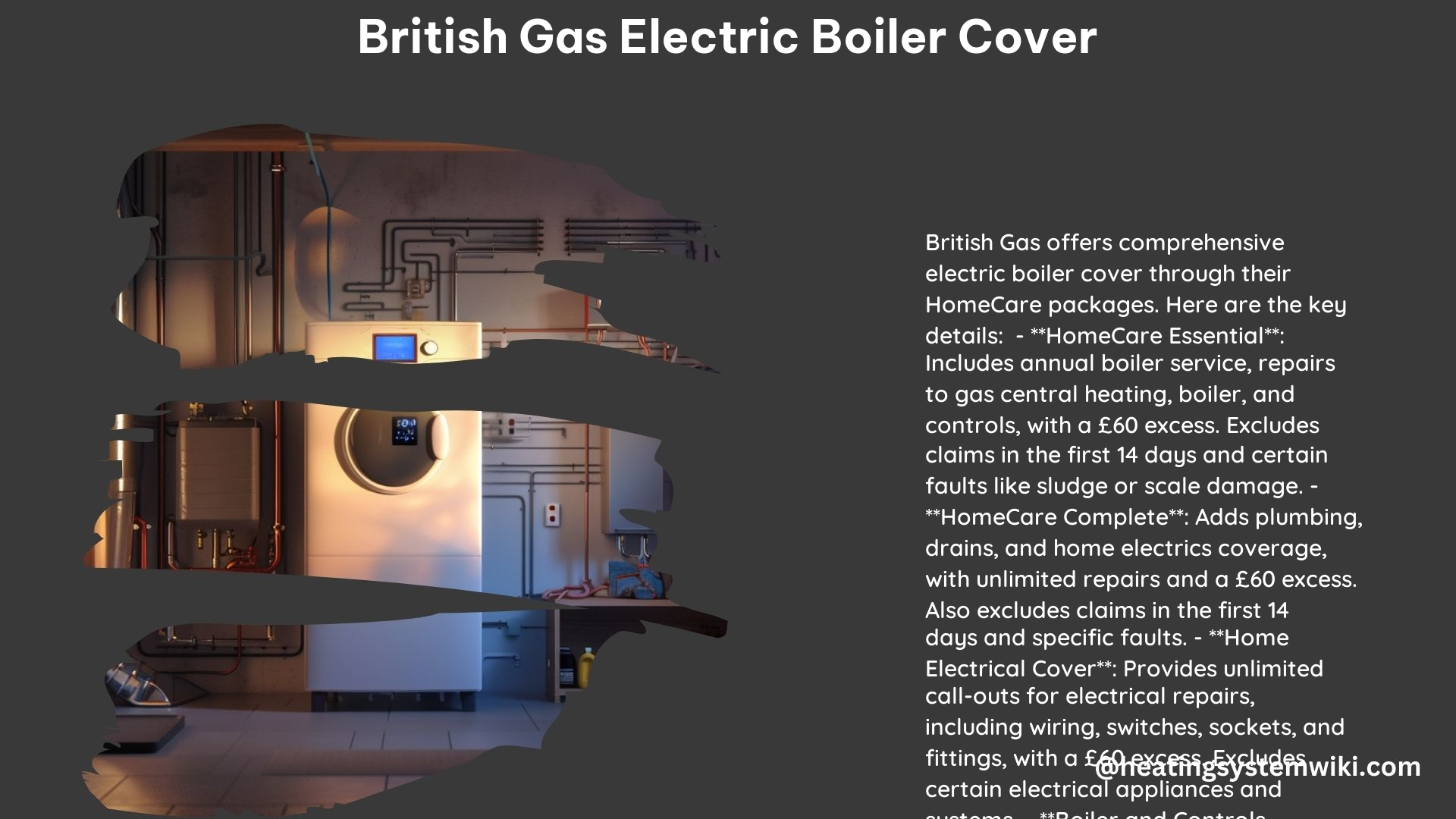 British Gas Electric Boiler Cover