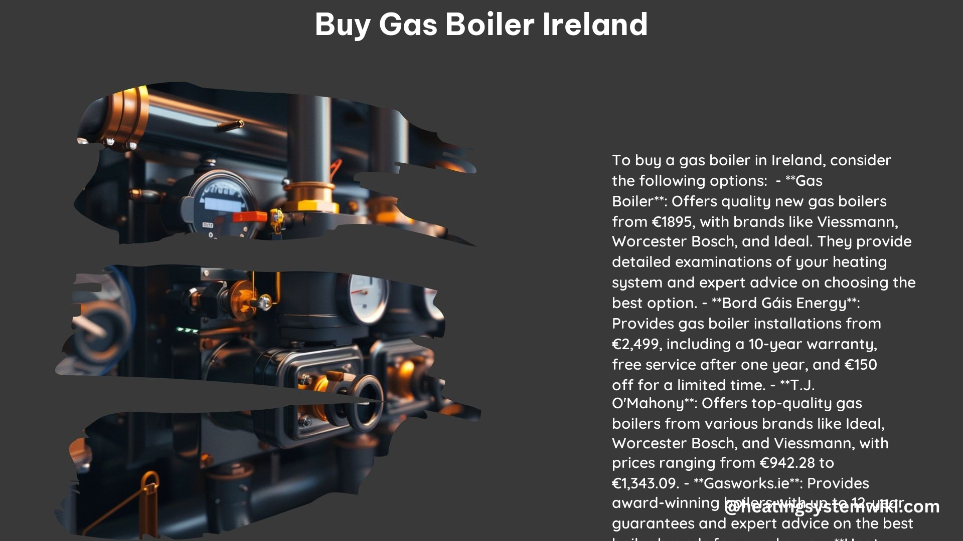 Buy Gas Boiler Ireland