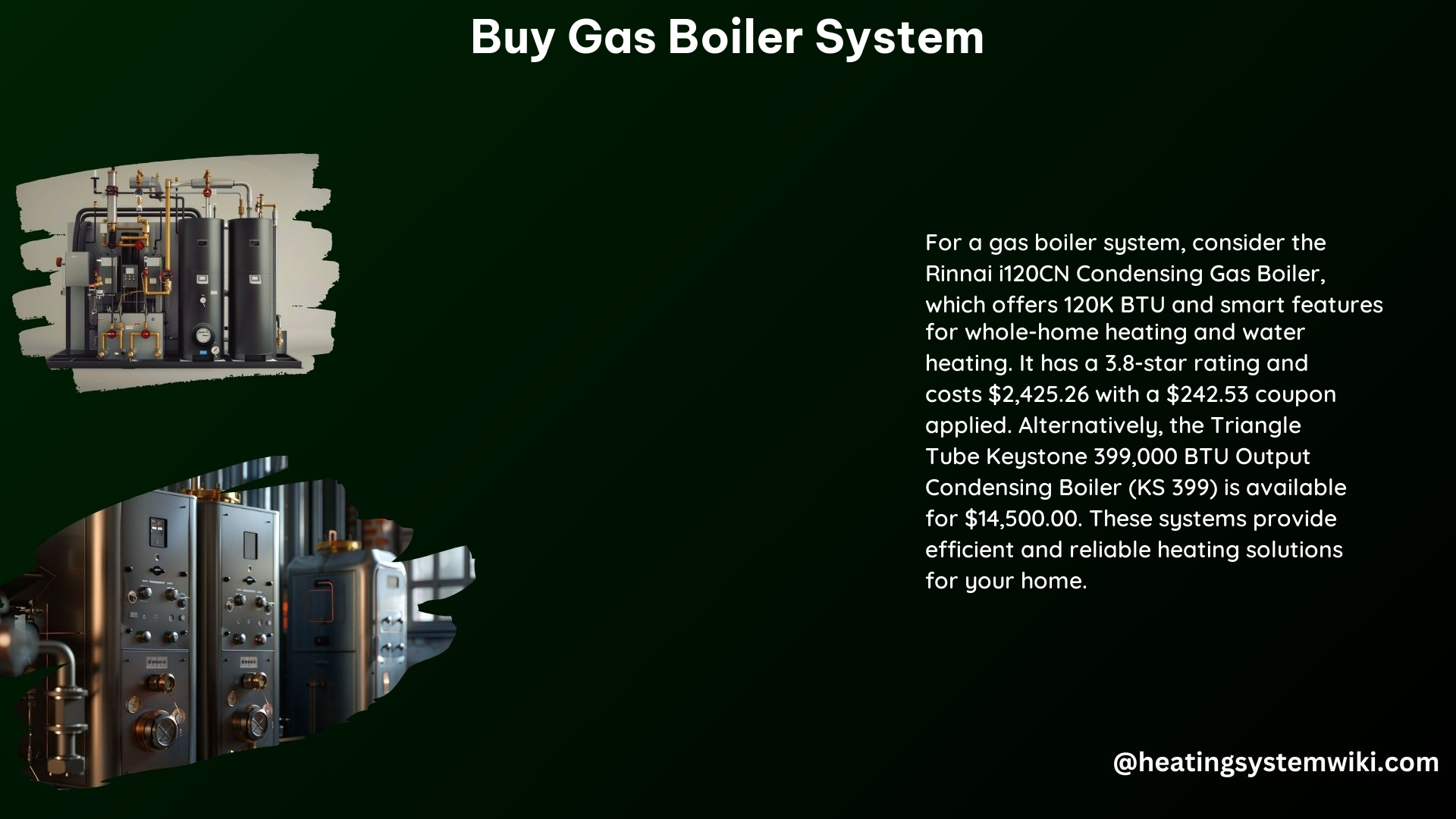 Buy Gas Boiler System