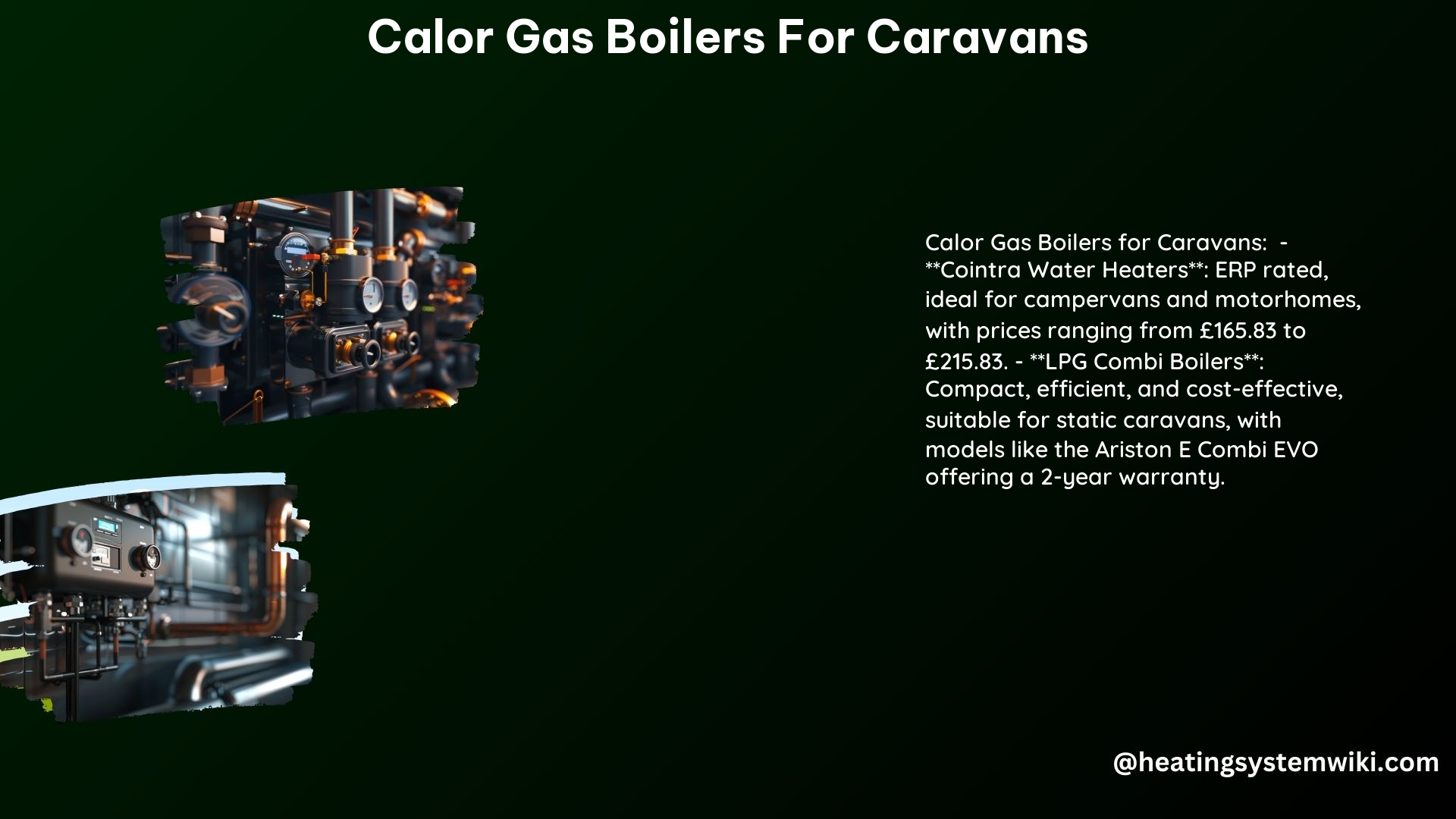 Calor Gas Boilers for Caravans