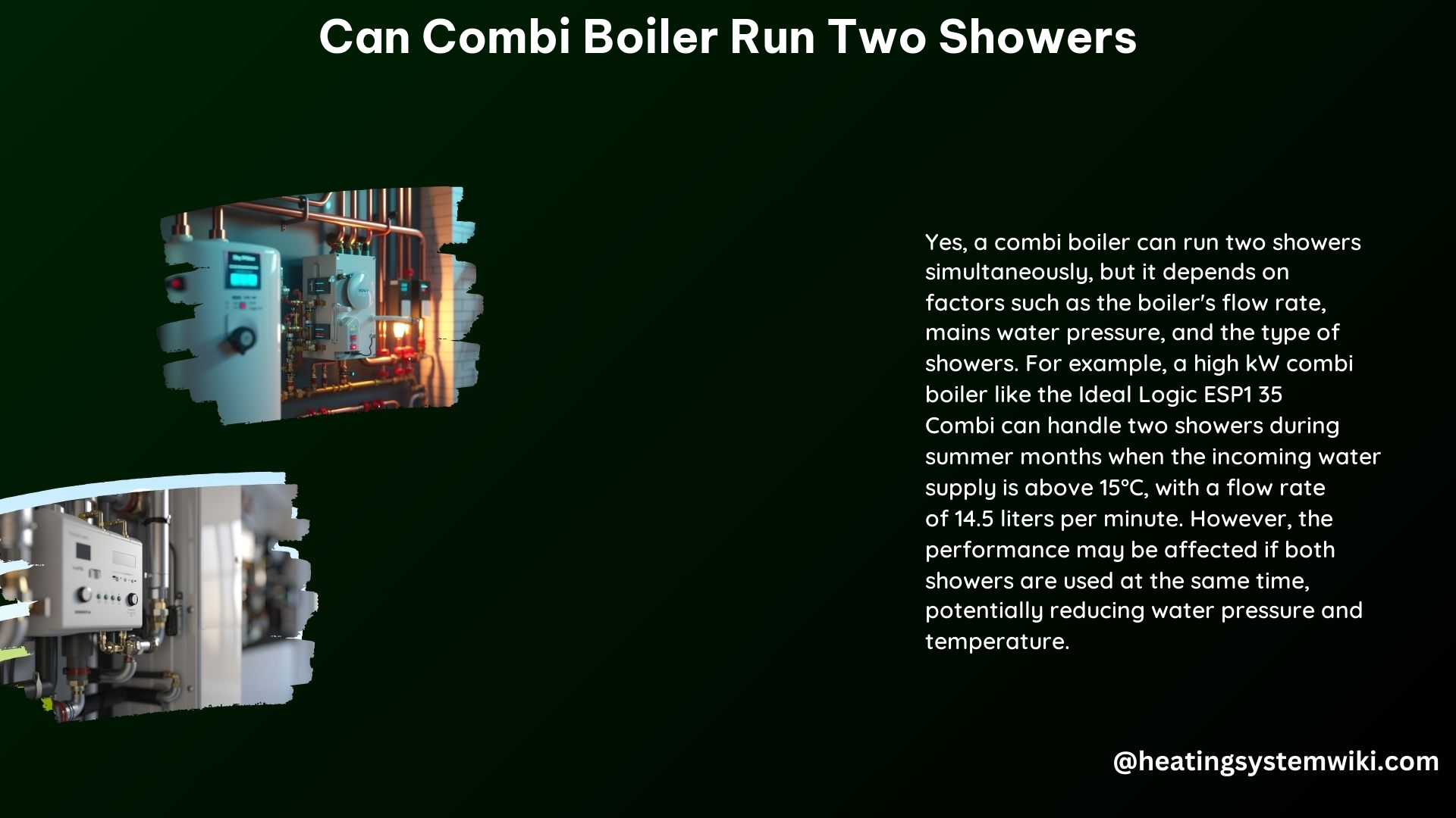 Can Combi Boiler Run Two Showers