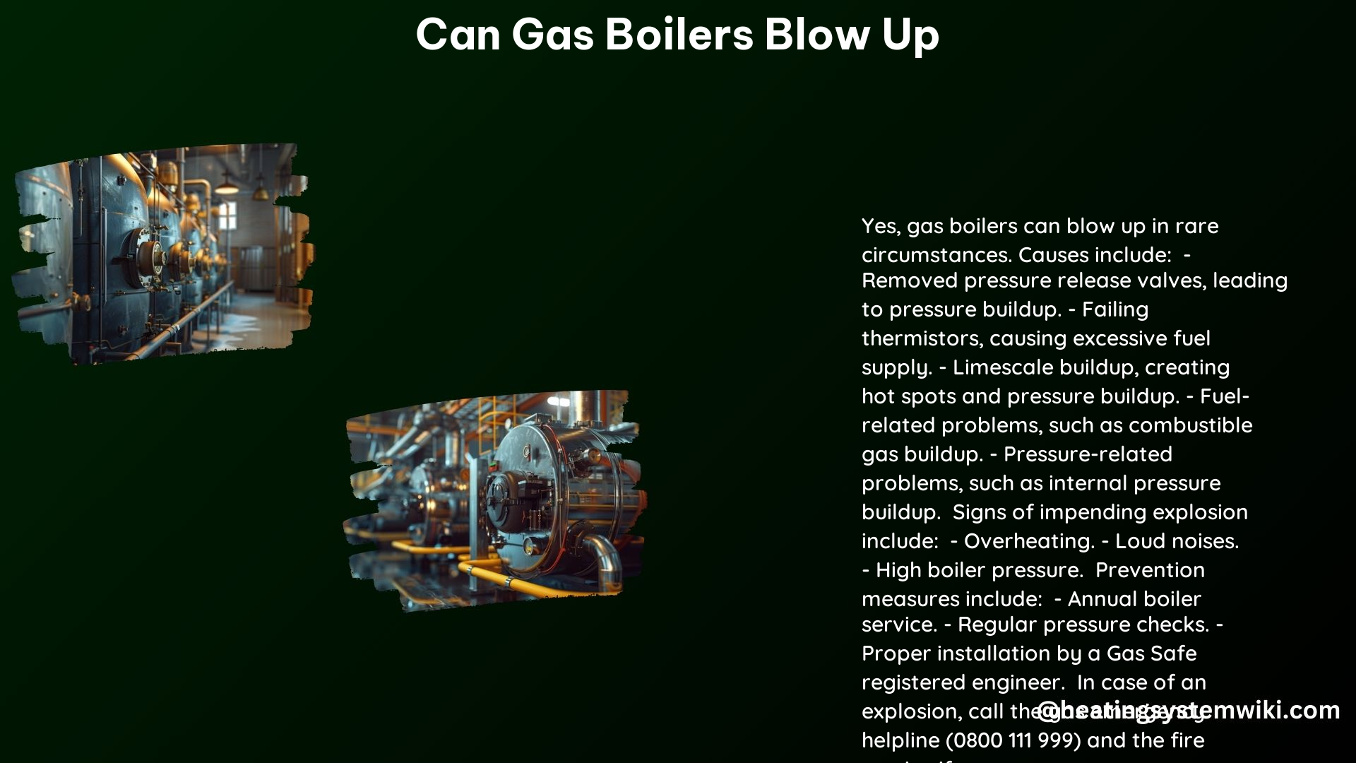 Can Gas Boilers Blow Up