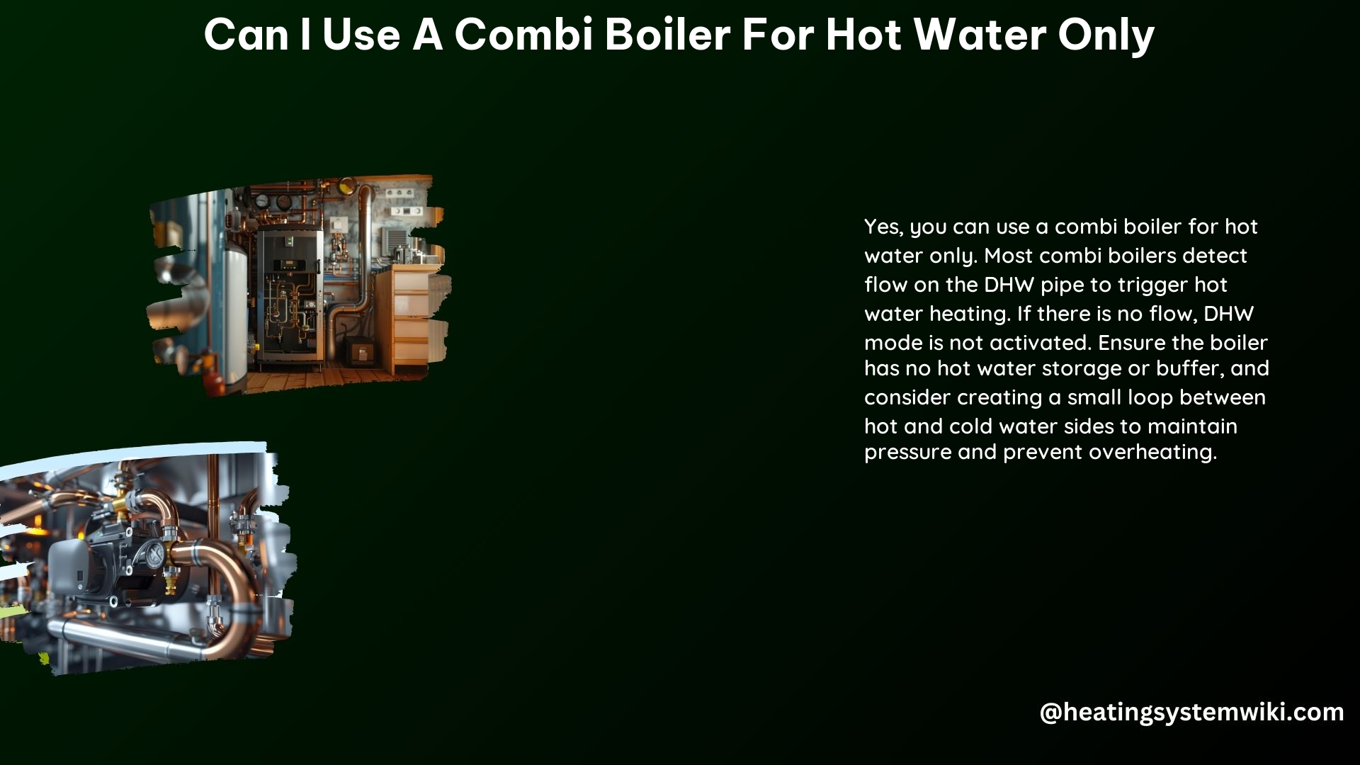 Can I Use a Combi Boiler for Hot Water Only