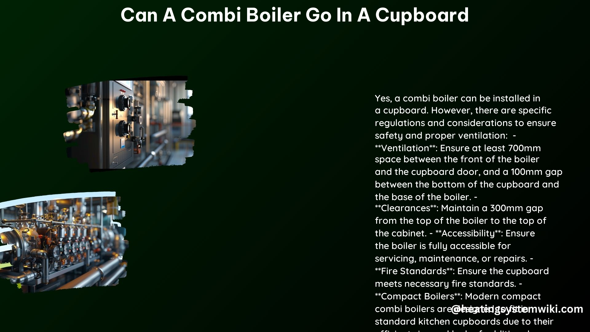 Can a Combi Boiler Go in a Cupboard