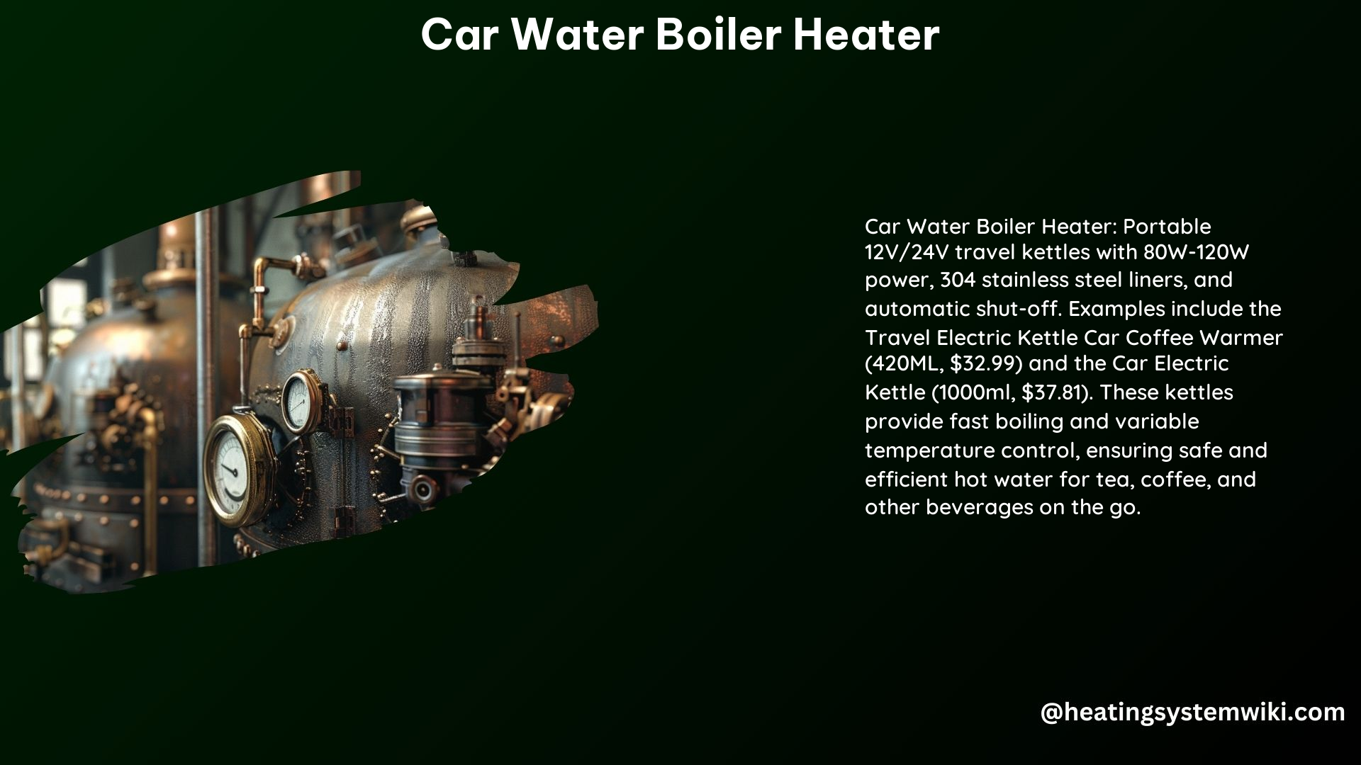 Car Water Boiler Heater