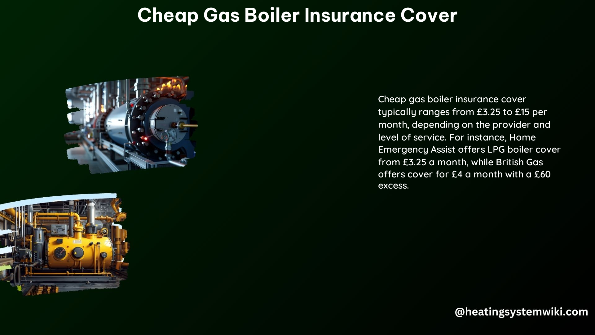 Cheap Gas Boiler Insurance Cover