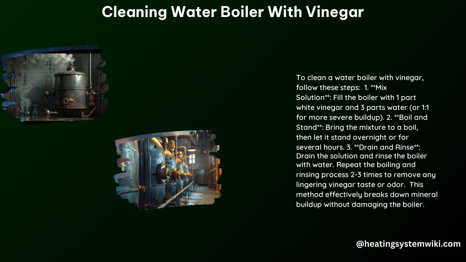 Cleaning Water Boiler With Vinegar