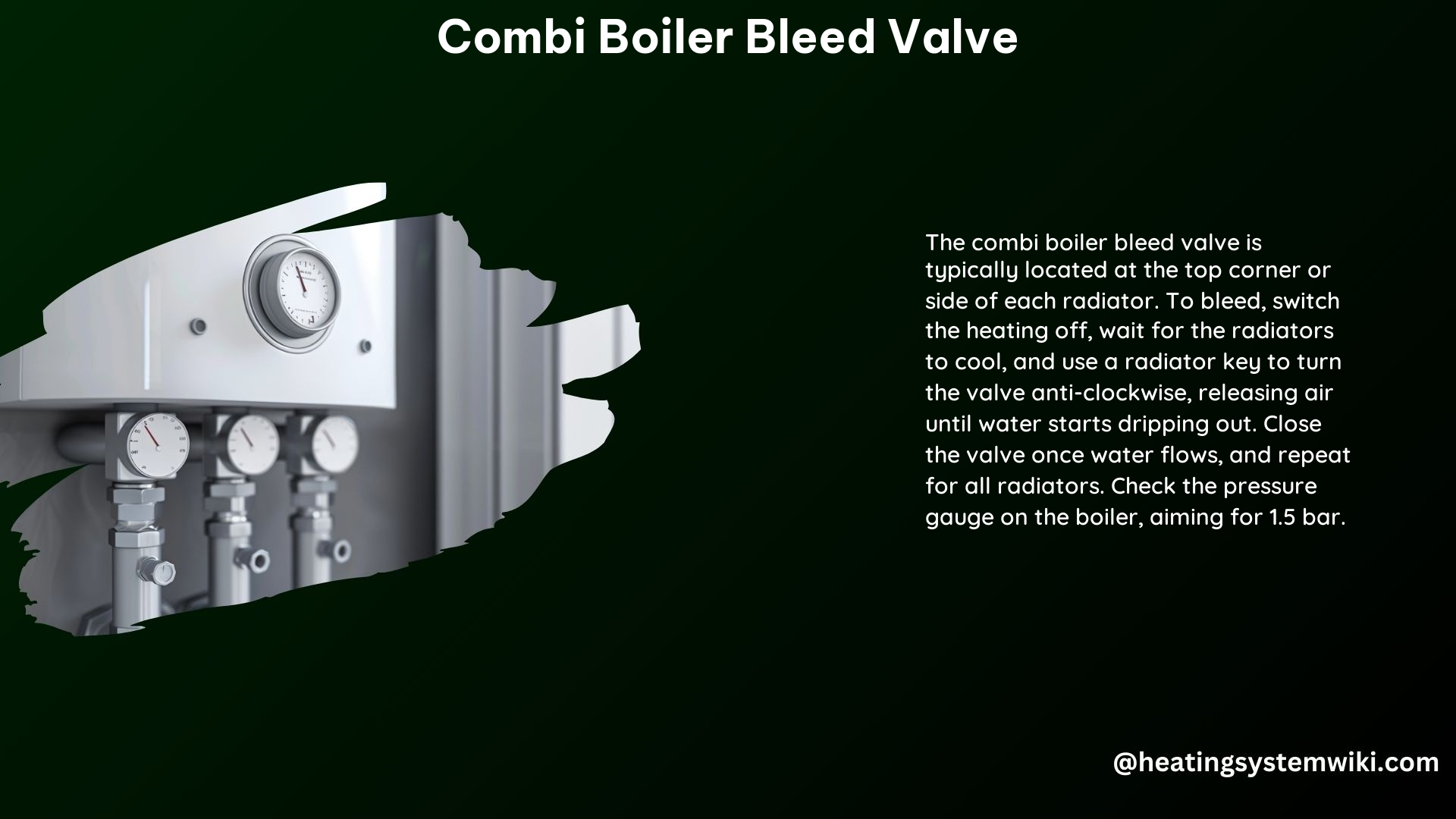 Combi Boiler Bleed Valve