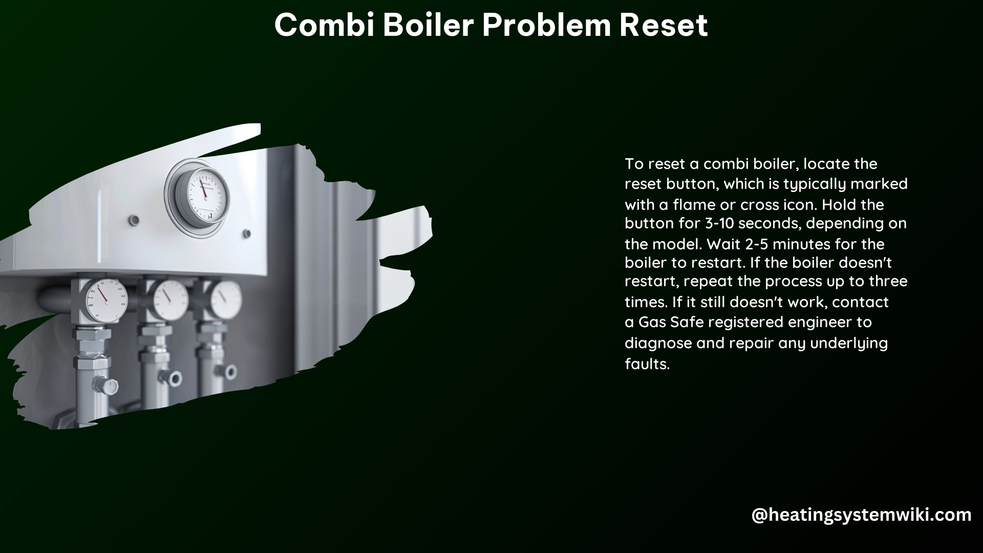 Combi Boiler Problem Reset