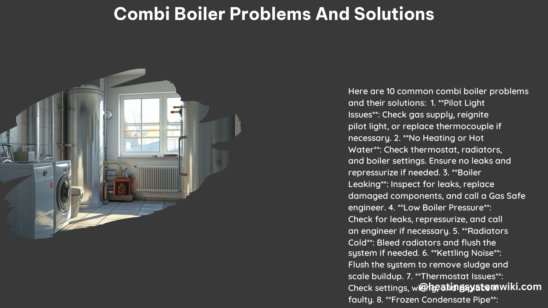 Combi Boiler Problems and Solutions