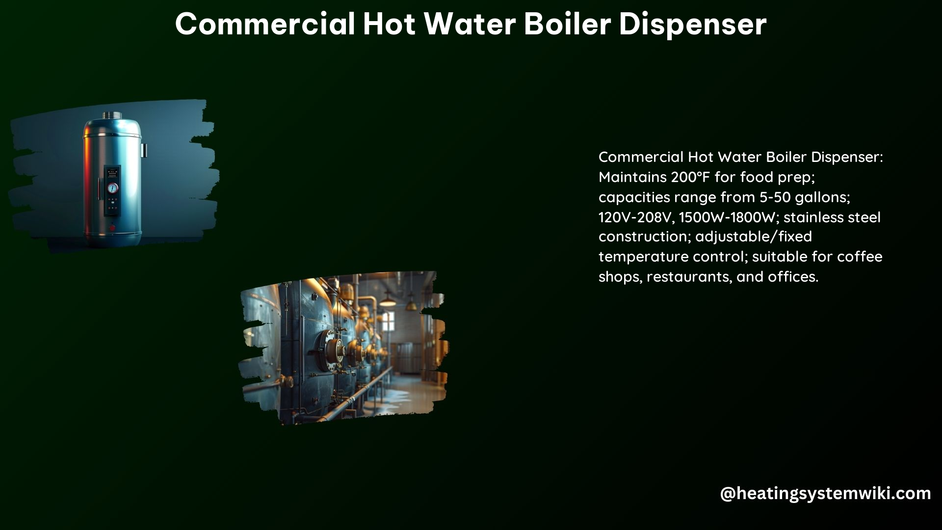 Commercial Hot Water Boiler Dispenser